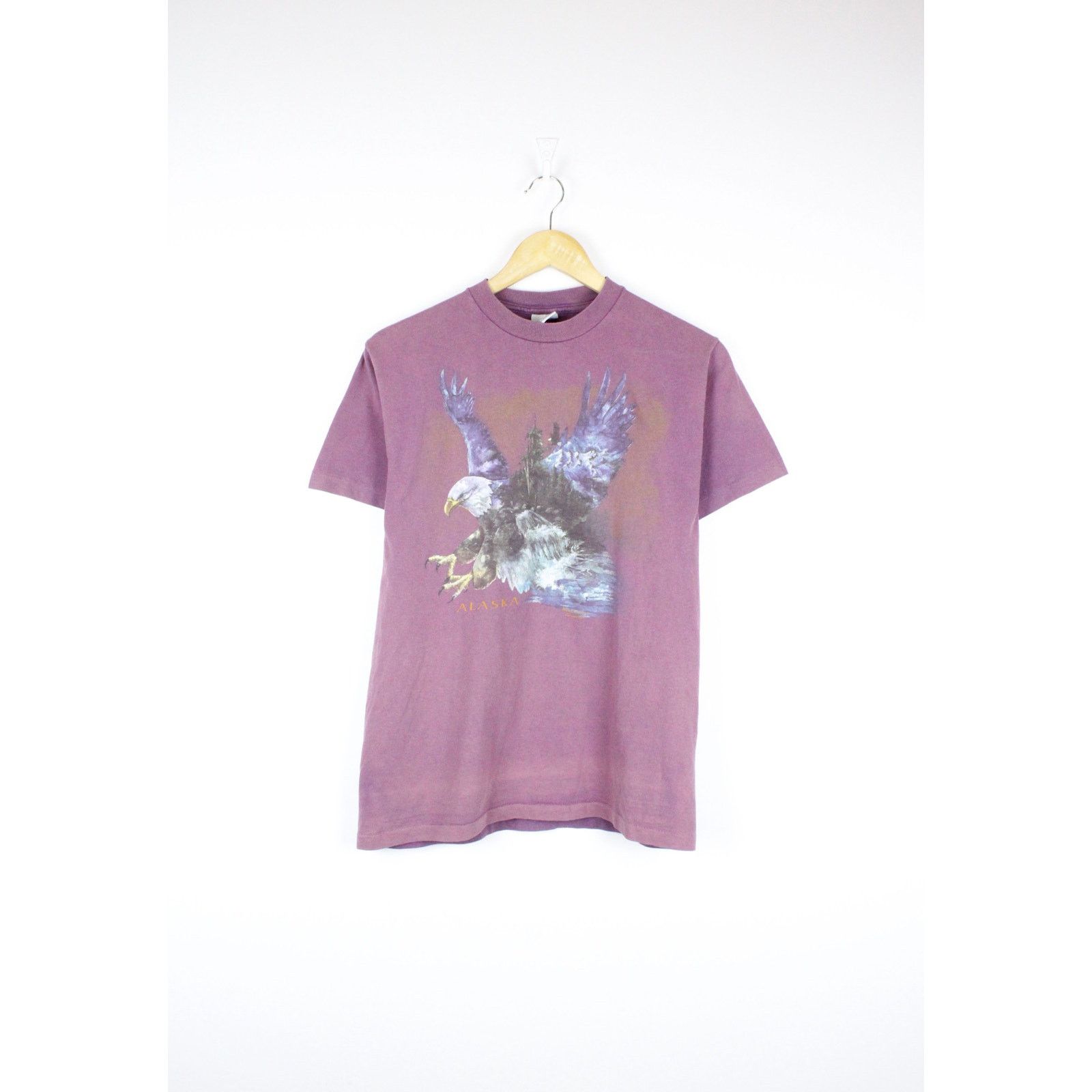 Vintage Vintage Anvil Alaska Eagle Washed Graphic Tee T-shirt USA Size US XS / EU 42 / 0 - 1 Thumbnail