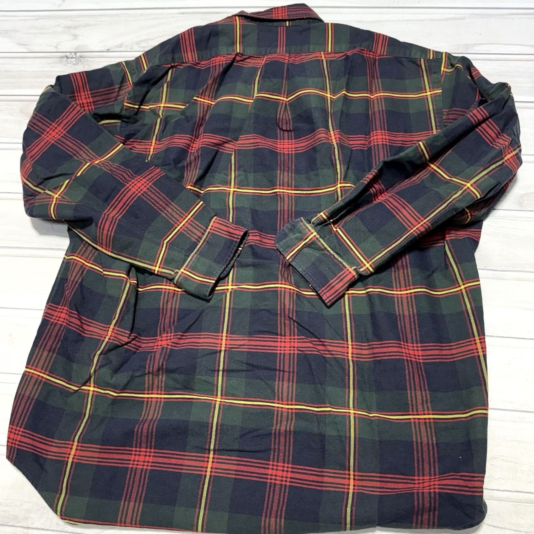 Polo Ralph Lauren VINTAGE Polo Ralph Lauren Big Shirt Men M Red Green Tartan Christmas Plaid Button-Up Long Sleeve Size US M / EU 48-50 / 2 - 4 Thumbnail