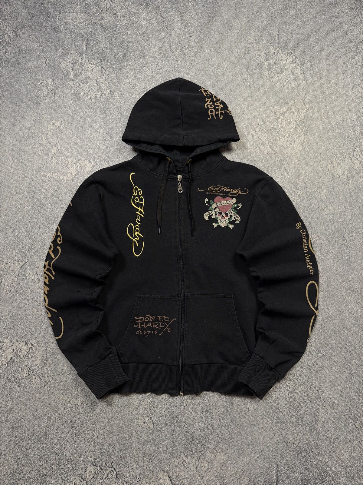 Ed Hardy Vintage Ed Hardy Hoodie Big Logo Size US S / EU 44-46 / 1 - 1 Thumbnail