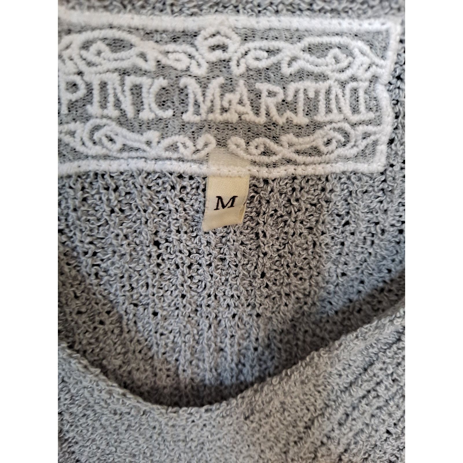 Other Pink Martini Gray Knit V Neck Sweater Size Medium Size M / US 6-8 / IT 42-44 - 3 Thumbnail