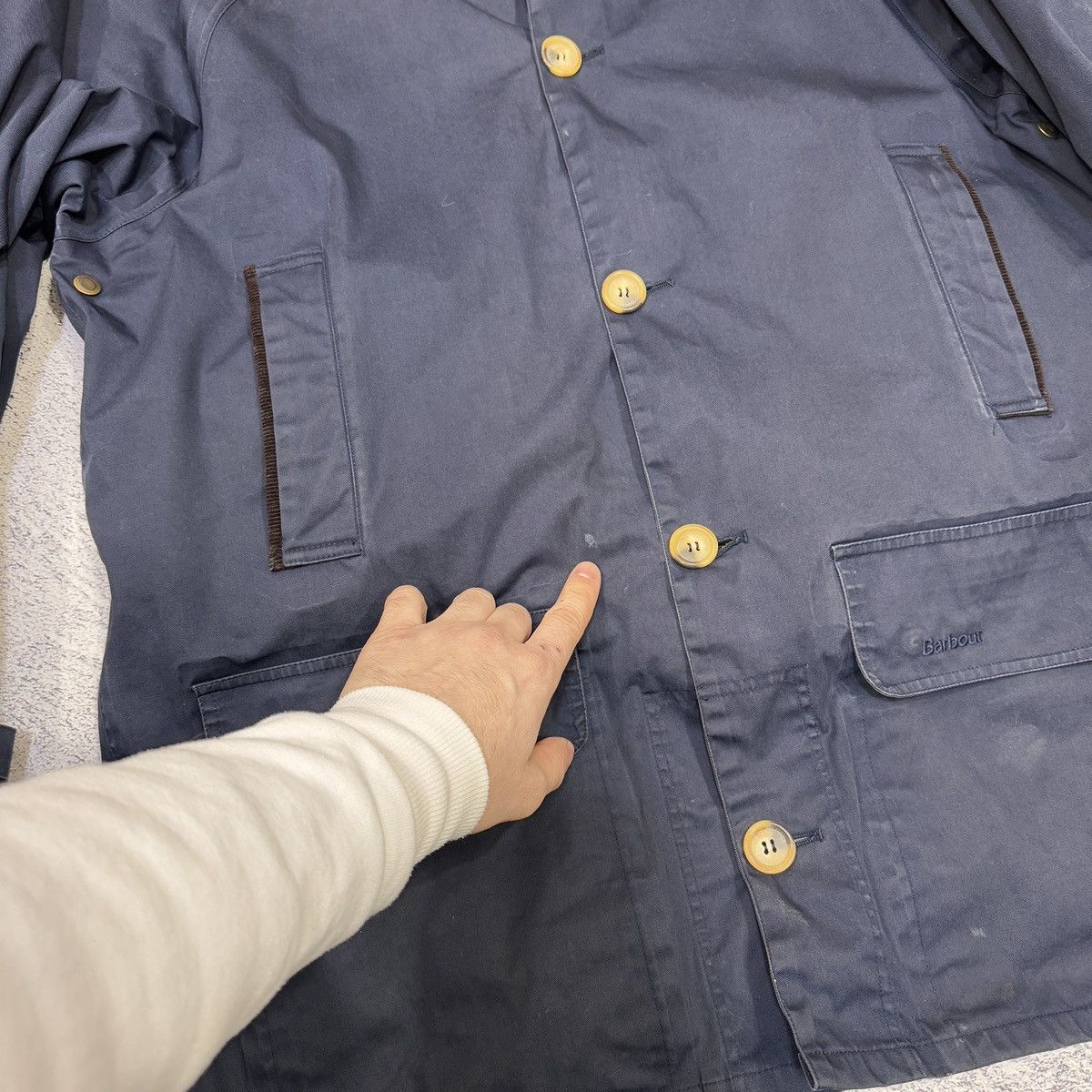 Barbour Barbour Short Riding Mac T154 Navy L size Size US L / EU 52-54 / 3 - 7 Thumbnail