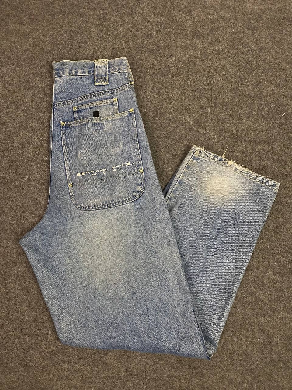 JNCO vintage 90s barrel rool nyc baggy denim nice design Size US 31 - 2 Thumbnail