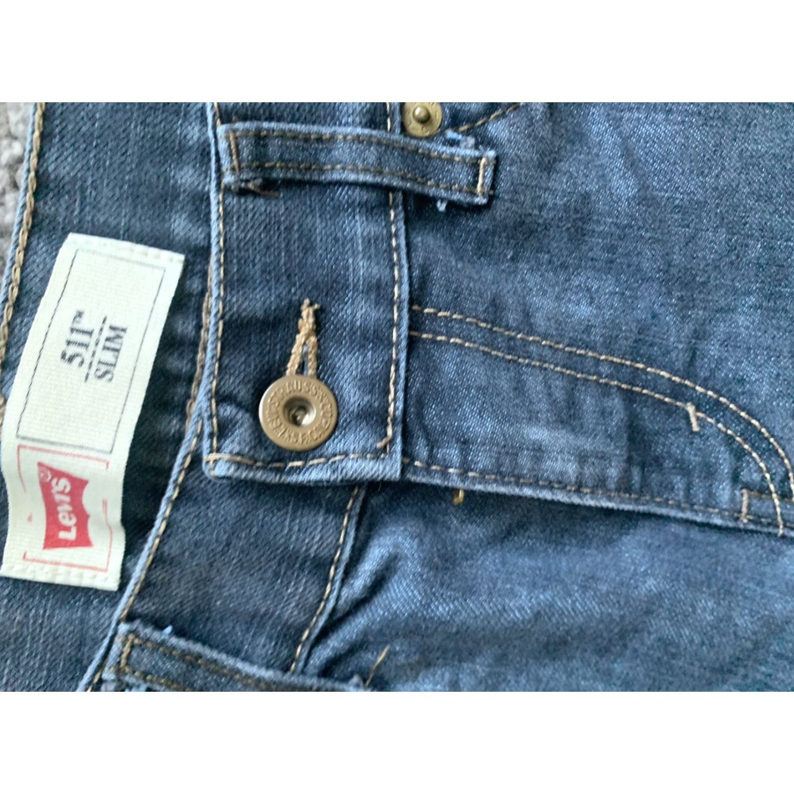 Levi's Levi's 511 Slim Jeans Boys Size 14R 27x27 Blue Cotton Blend Casual Size 36" / US 14 / IT 50 - 6 Thumbnail
