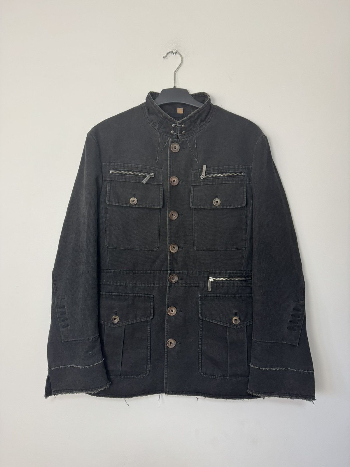John Galliano Archive John Galliano Black Light Cotton Military Jacket Size US M / EU 48-50 / 2 - 5 Thumbnail
