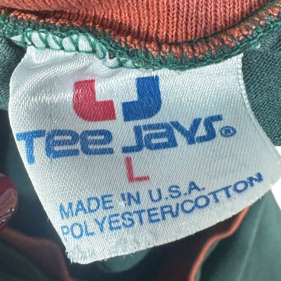 TEE JAYS Vintage University Of Miami Hurricanes Mascot Tee 90s Size US L / EU 52-54 / 3 - 7 Thumbnail