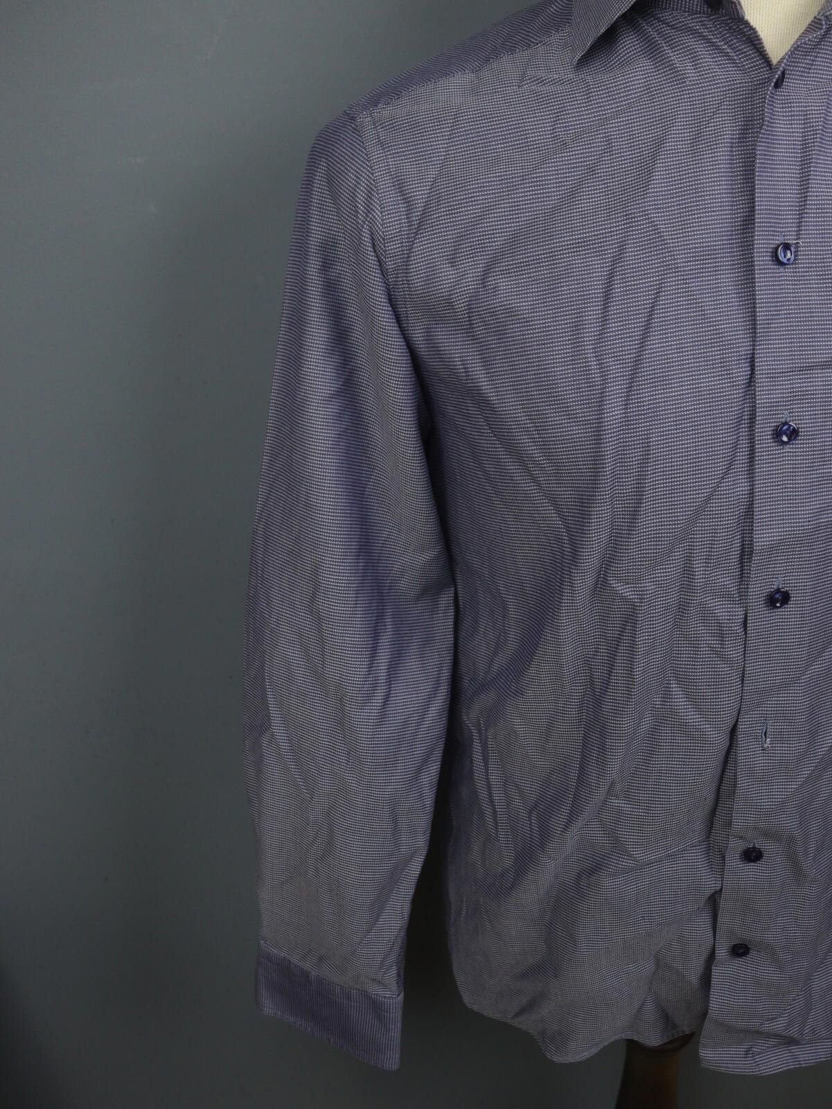 Eton Eton Black 100% Cotton Collared Button Up Dress Shirt Size M Size 38R - 4 Thumbnail