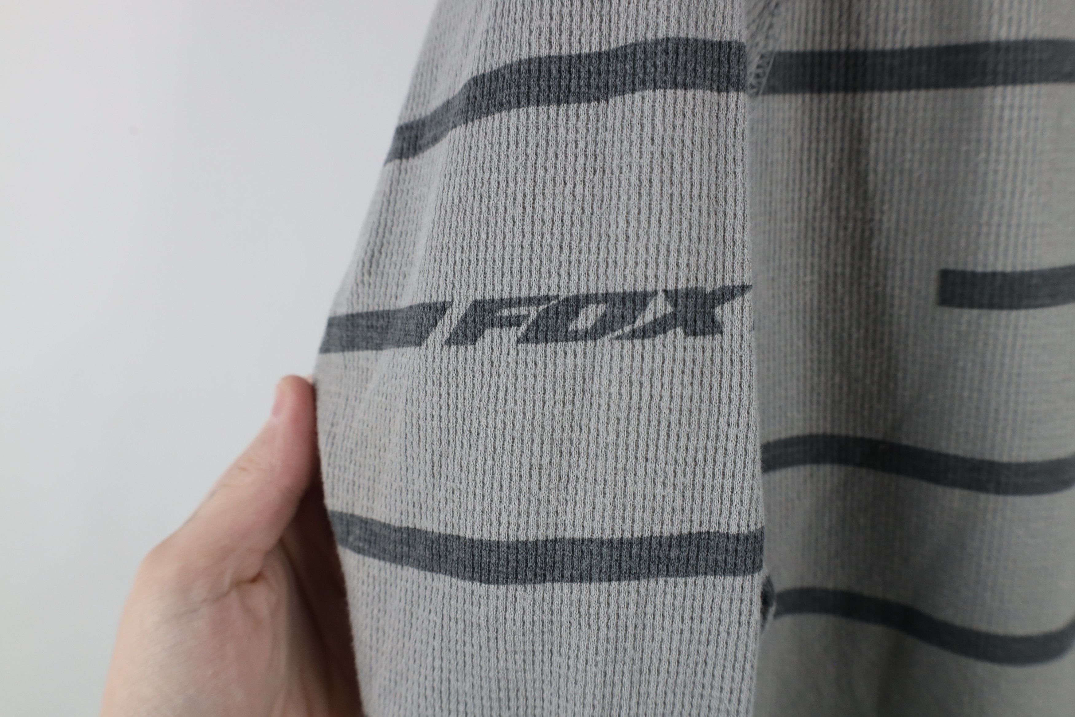 Fox Racing × Vintage Vintage Fox Racing Logo Thermal Waffle Knit Henley T-Shirt Size US L / EU 52-54 / 3 - 5 Thumbnail