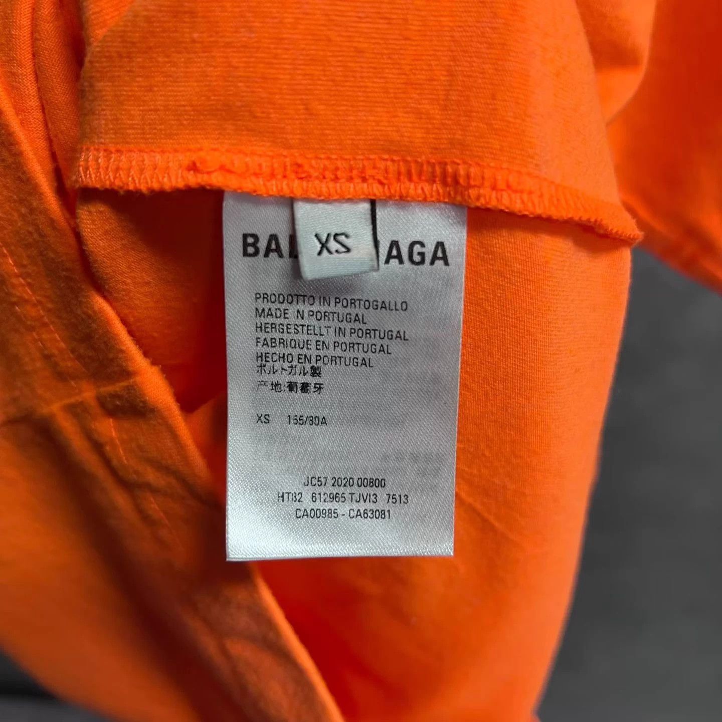 Balenciaga Balenciaga Fluorescent Orange Crewneck Letter Print Tee XS Size US XS / EU 42 / 0 - 4 Thumbnail
