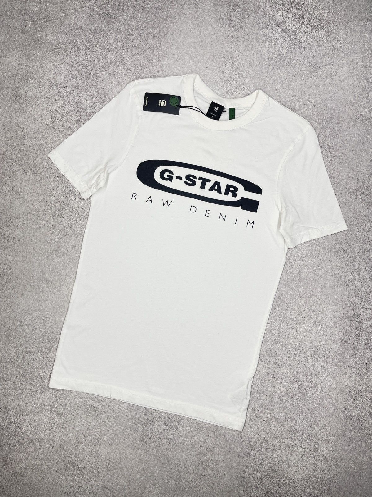 G-Star New G Star Raw Graphic 4 Slim T Shirt White Big Logo Size S Size US S / EU 44-46 / 1 - 1 Thumbnail
