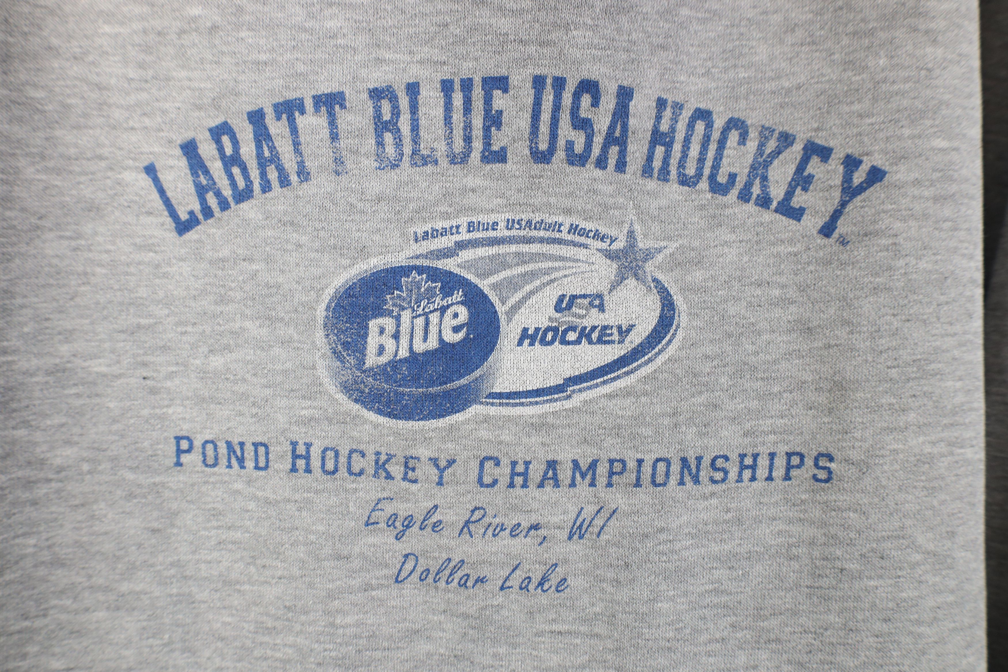Vintage Vintage Labatt Hockey Championship Hoodie Sweatshirt Gray Size US XL / EU 56 / 4 - 4 Thumbnail
