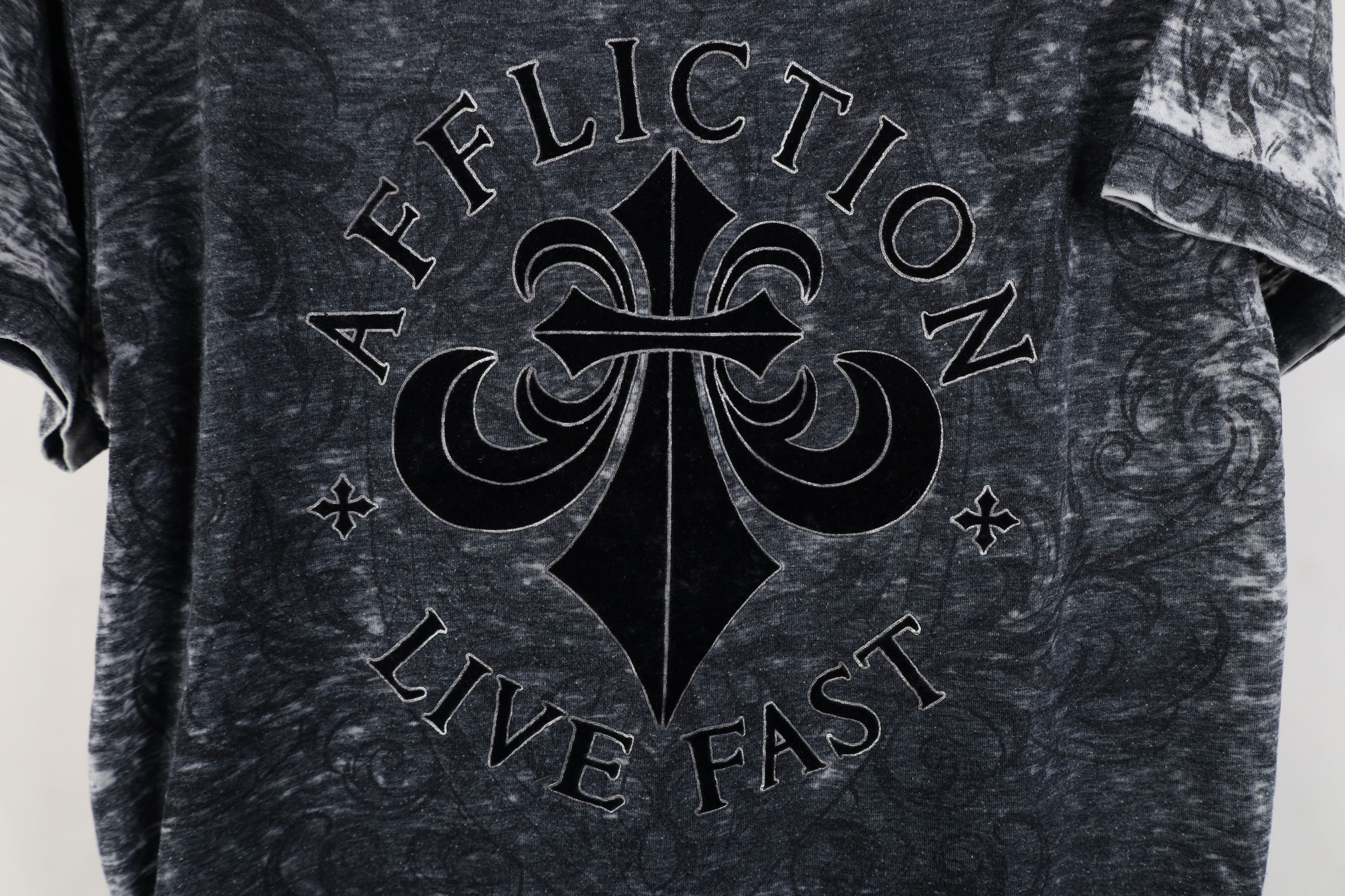 Affliction Vintage Affliction Acid Wash UFS MMA Jersey Knit T-Shirt USA Size US L / EU 52-54 / 3 - 4 Thumbnail
