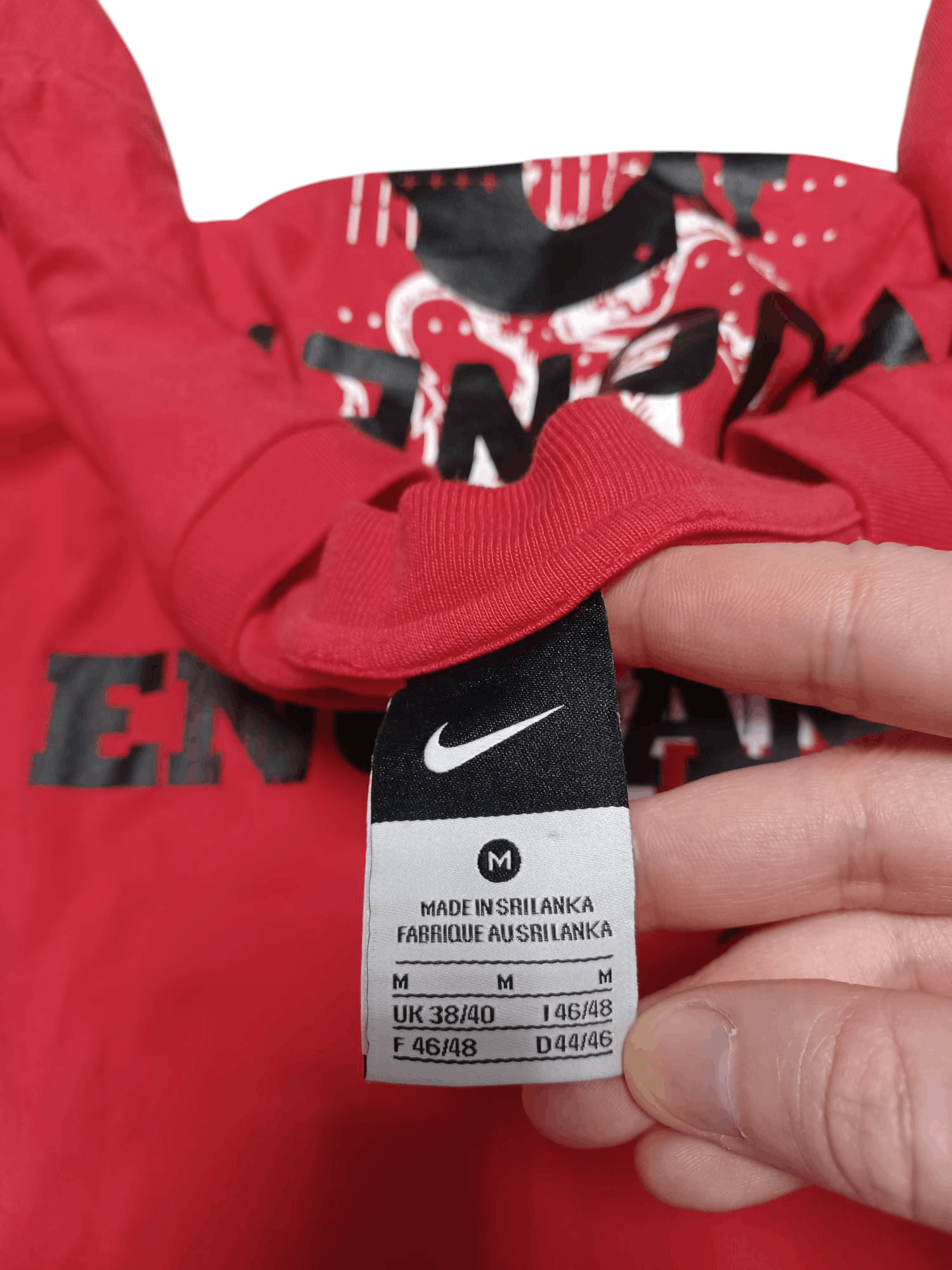 Nike #9 ROONEY NIKE ENGLAND BIGLOGO VINTAGE SOCCER TEE Size US M / EU 48-50 / 2 - 4 Thumbnail