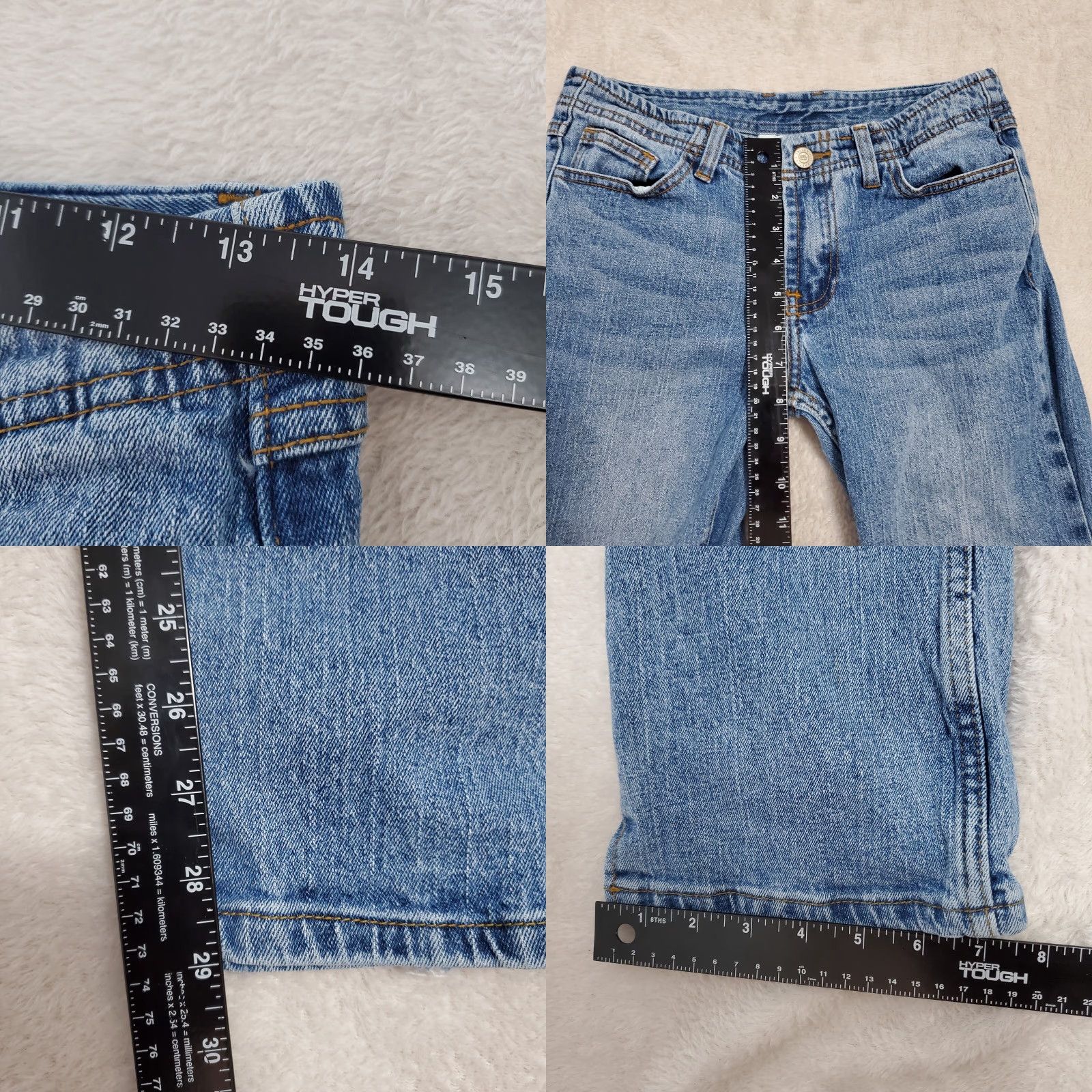 Vintage VINTAGE John Galt x Yellow Rat Bastard Jeans Women S 28x29 Blue Low Rise Ankle Slit Y2K 90s Grunge Retro Womens Size 28" / US 6 / IT 42 - 8 Thumbnail