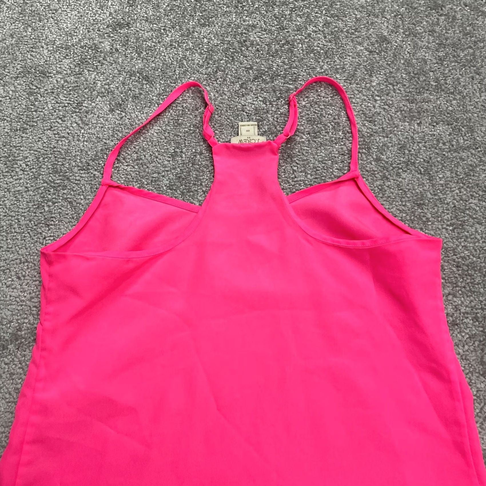J.Crew J.Crew Camisole Tank Top Womens 00 Pink Halter Racerback Polyester Casual Beach Size XXS / US 00 / IT 34 - 3 Thumbnail