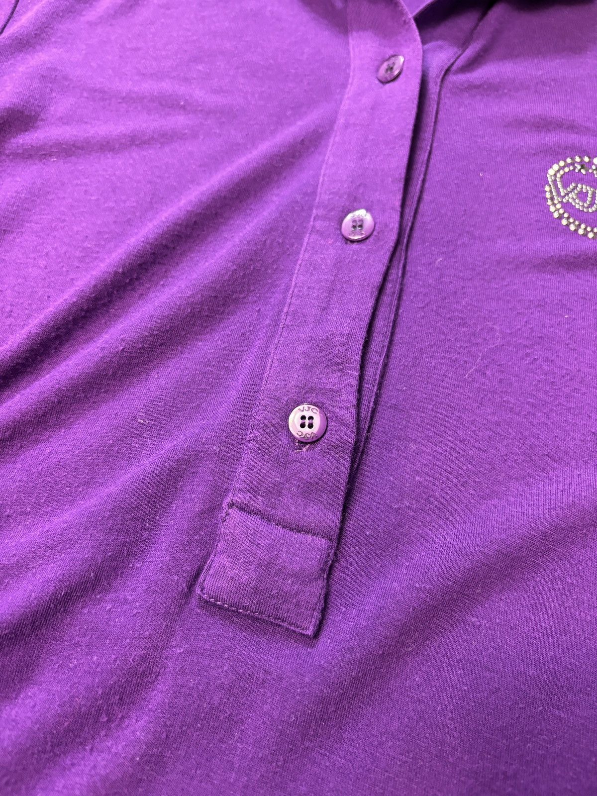Versace × Versace Jeans Couture × Vintage Vintage Versace Jeans Couture Polo Shirt Y2K 2000s Half Butt Size S / US 4 / IT 40 - 9 Thumbnail