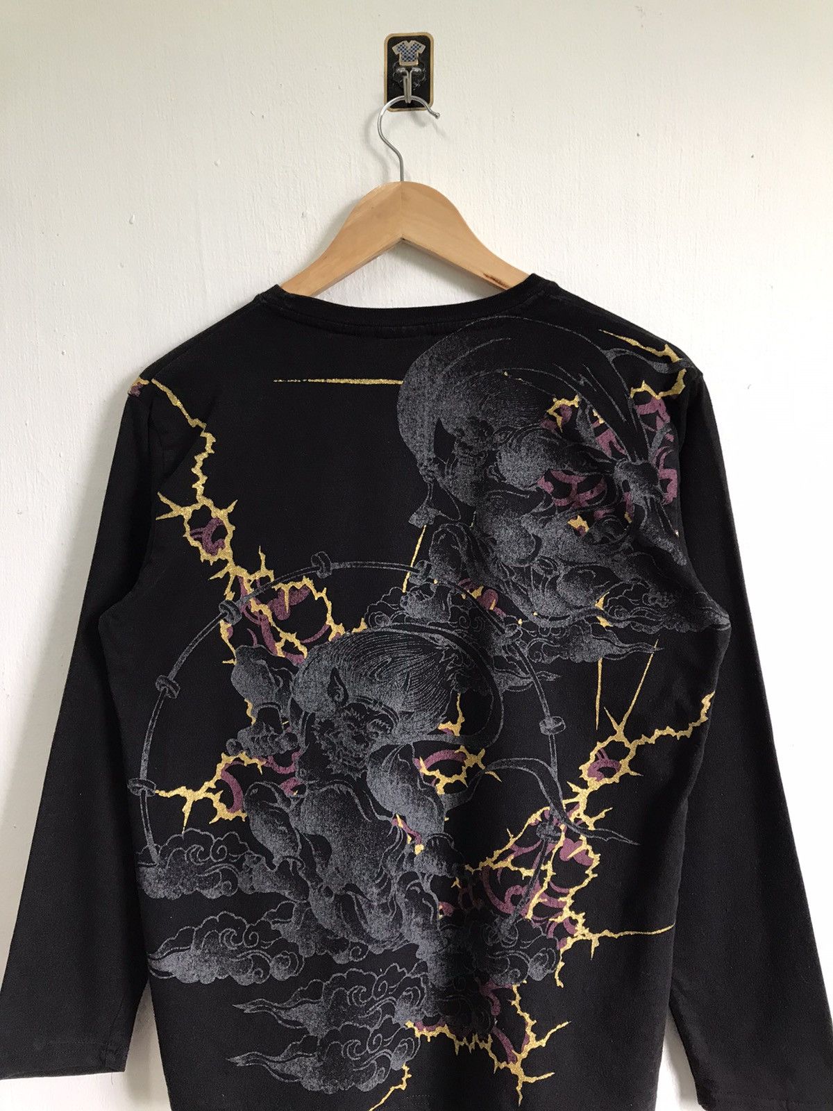 Japanese Brand 2000's Bullet Noise - Raijin & Fujin Yokosuka L/S T-Shirt Size US M / EU 48-50 / 2 - 3 Thumbnail