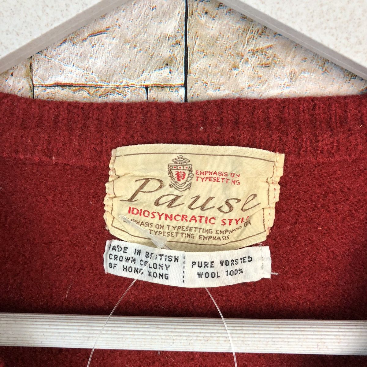 Homespun Knitwear × Japanese Brand Pause vintage Red Knitwear #A1179 Size US XXS / EU 40 - 9 Thumbnail