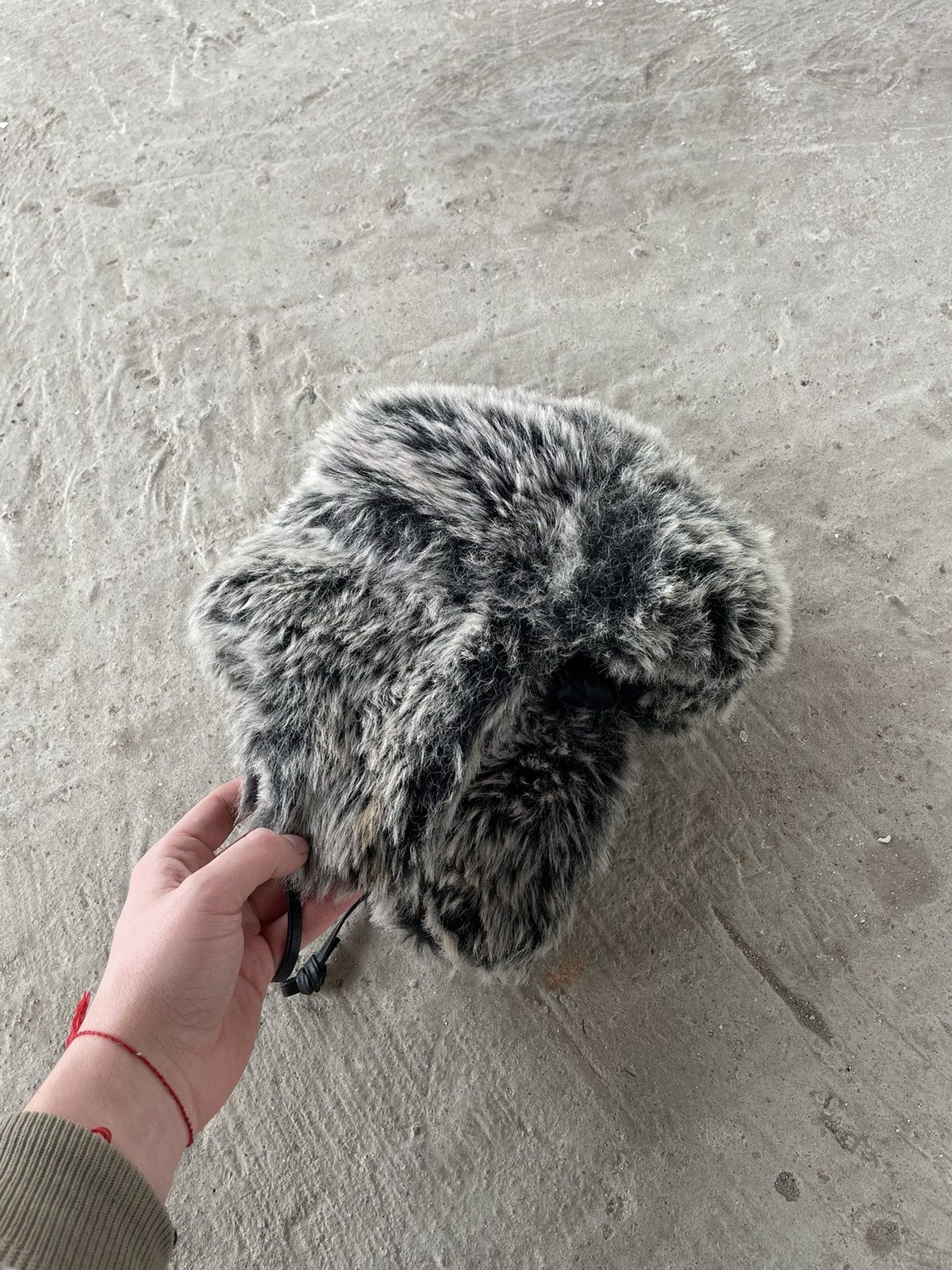 Japanese Brand × Vintage Crazy Y2K Fur Trapper Fuzzy Ushanka Beanie Hat Mohair Faux Size ONE SIZE - 4 Thumbnail