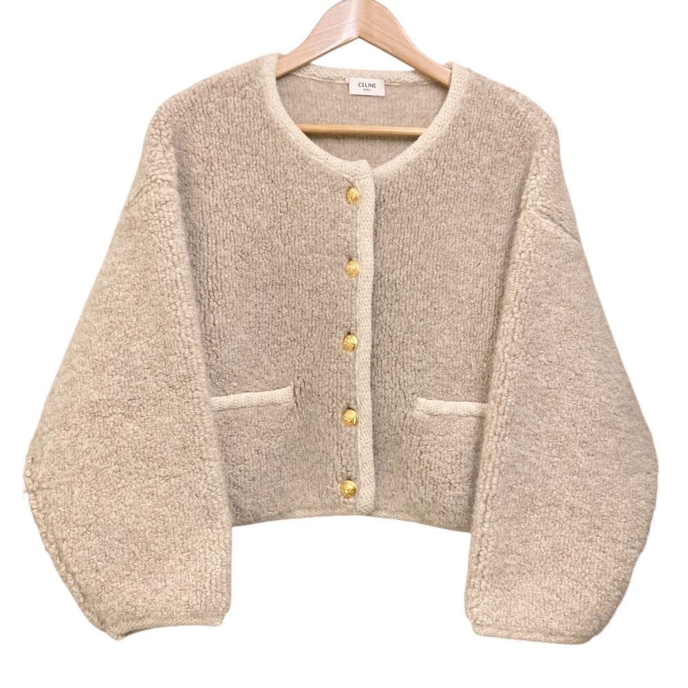 Celine Celine Celine Alpaca Wool Boa Jacket Cardigan Textile Outerwear 2A50Z245P DUTY FREE for USA Size ONE SIZE - 1 Thumbnail