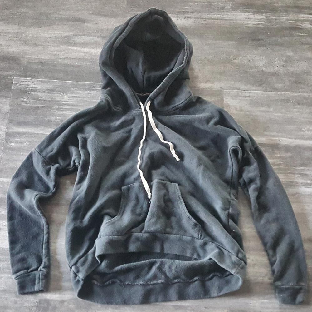 Designer Black Brandy Melville Hoodie Long Sleeve Size ONE SIZE - 1 Thumbnail