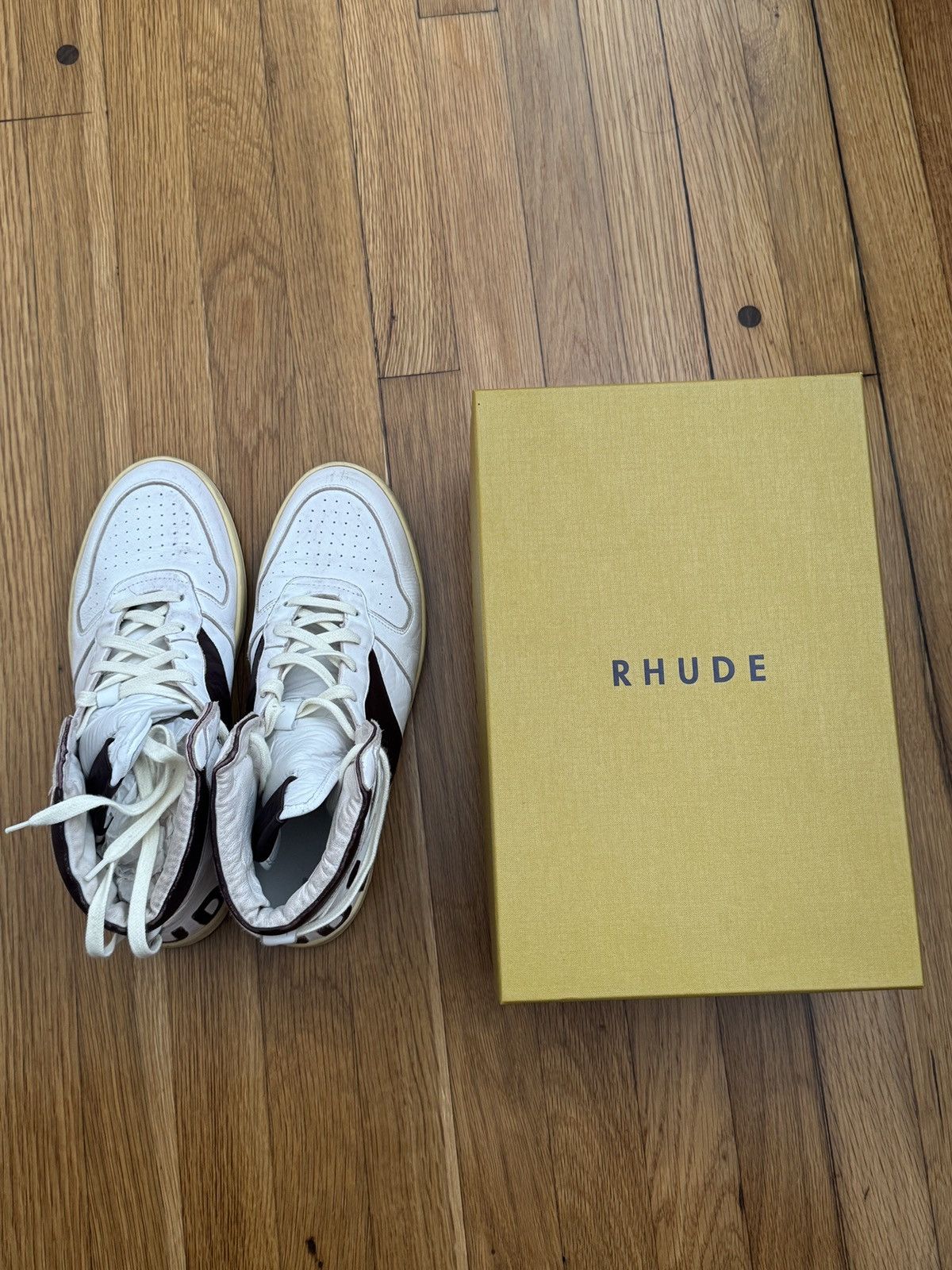 Rhude Rhude Rhecess High Maroon Size US 12 / EU 45 - 6 Thumbnail