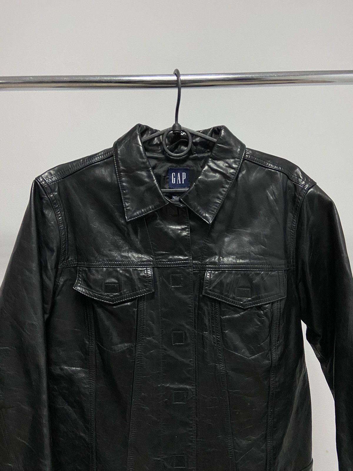 Gap × Vintage Gap Vintage Leather jacket archival Y2K avant Garde Size US L / EU 52-54 / 3 - 2 Thumbnail