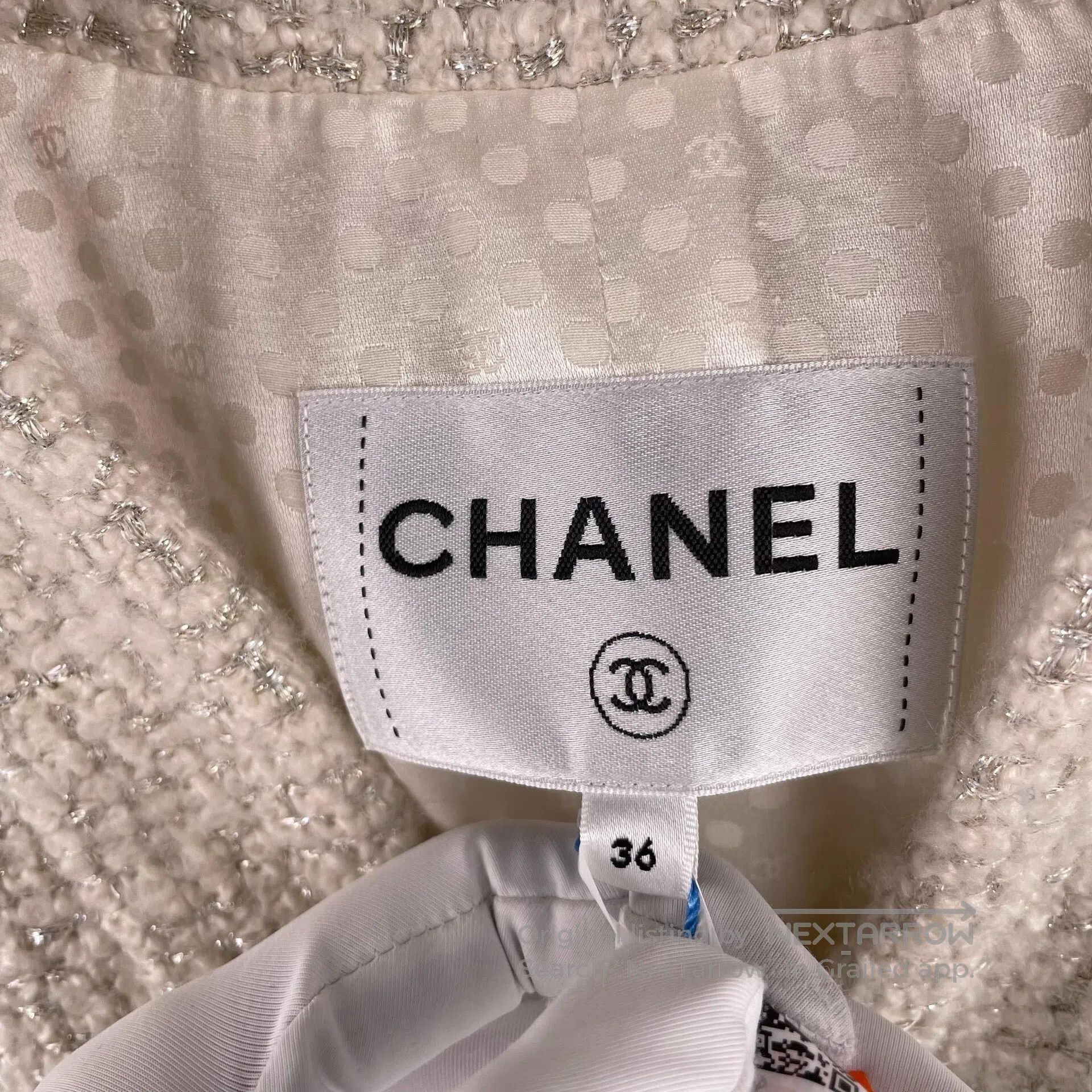 Chanel Chanel Gold thread tweed waist belt jacket| Size XS / US 0-2 / IT 36-38 - 6 Thumbnail