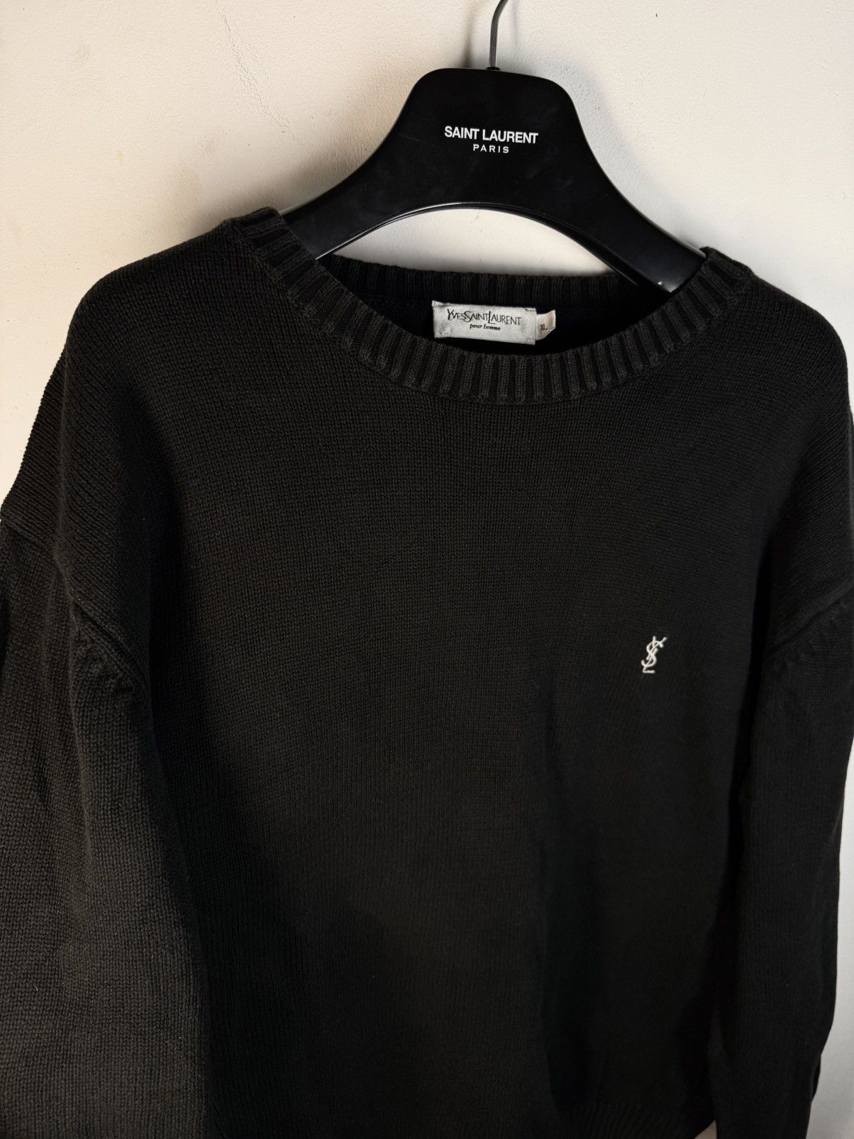 Yves Saint Laurent Black YSL Sweater Knit Size US XL / EU 56 / 4 - 9 Thumbnail