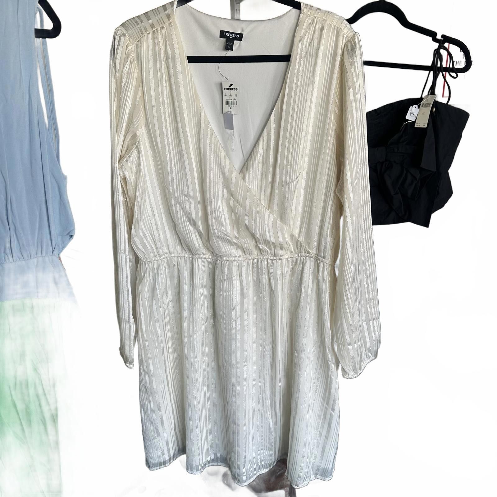 Express Elegant Express Striped Wrap Dress XL Size XL / US 12-14 / IT 48-50 - 1 Thumbnail