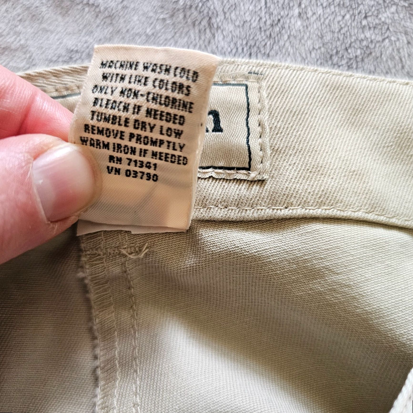 Vintage LL Bean Pant Slacks Women Size 16 Beige Tan High Rise Flat Front Zip Closure Dress Pants Classic Straight Size 38" / US 16 / IT 52 - 5 Thumbnail