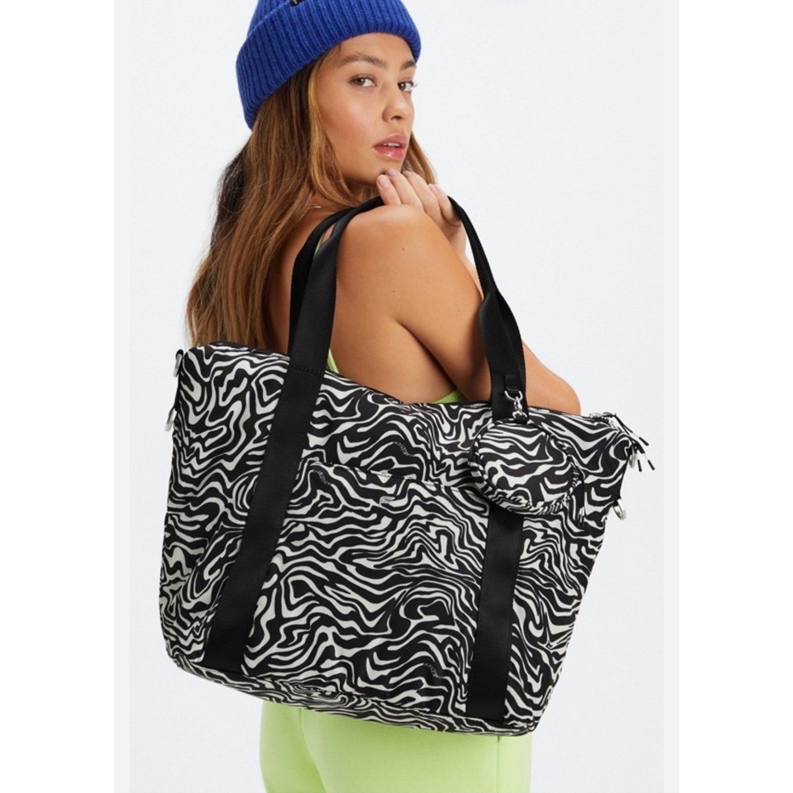Fabletics Fabletics Everyday Tote Marbled Zebra Gym Travel Laptop Bag Size ONE SIZE - 1 Thumbnail
