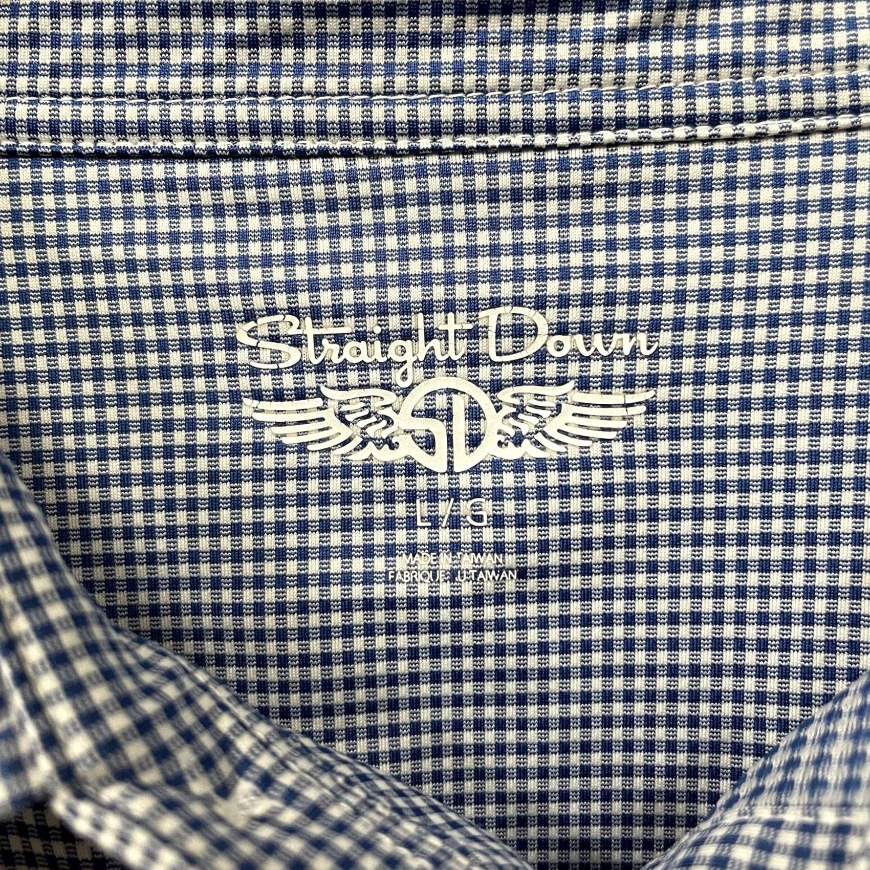 Vintage Straight Down Ravenna Athletic Polo Shirt Mens L Blue Checkered Shirt Size US L / EU 52-54 / 3 - 4 Thumbnail