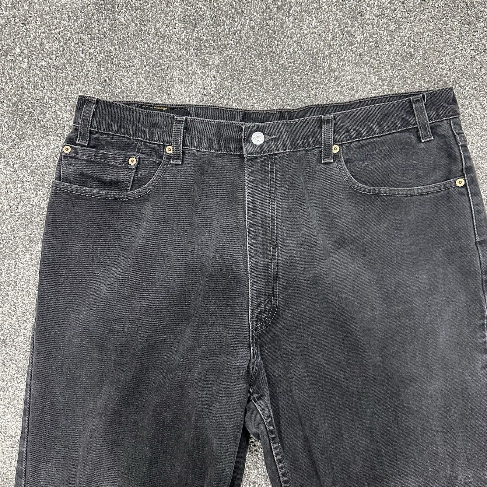 Levi's VTG Levis 550 Jeans Mens 40x30 Black Denim Relaxed Fit Baggy Size US 40 / EU 56 - 4 Thumbnail