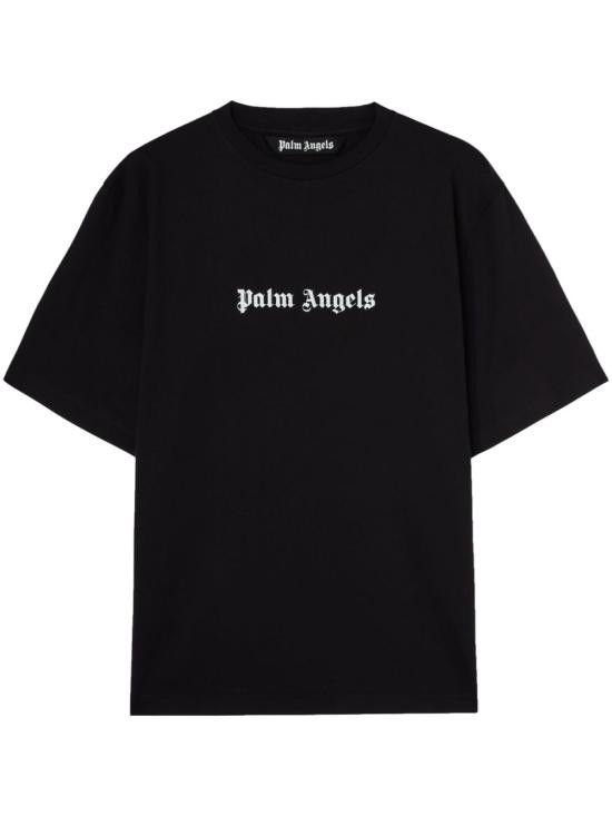 Tシャツ・カットソー PALM ANGELS Men T-shirt Black PMAA001S25JER005 1060 PARADISE PALM TEE in BLACK - YELLOW for Men | Palm Angels®