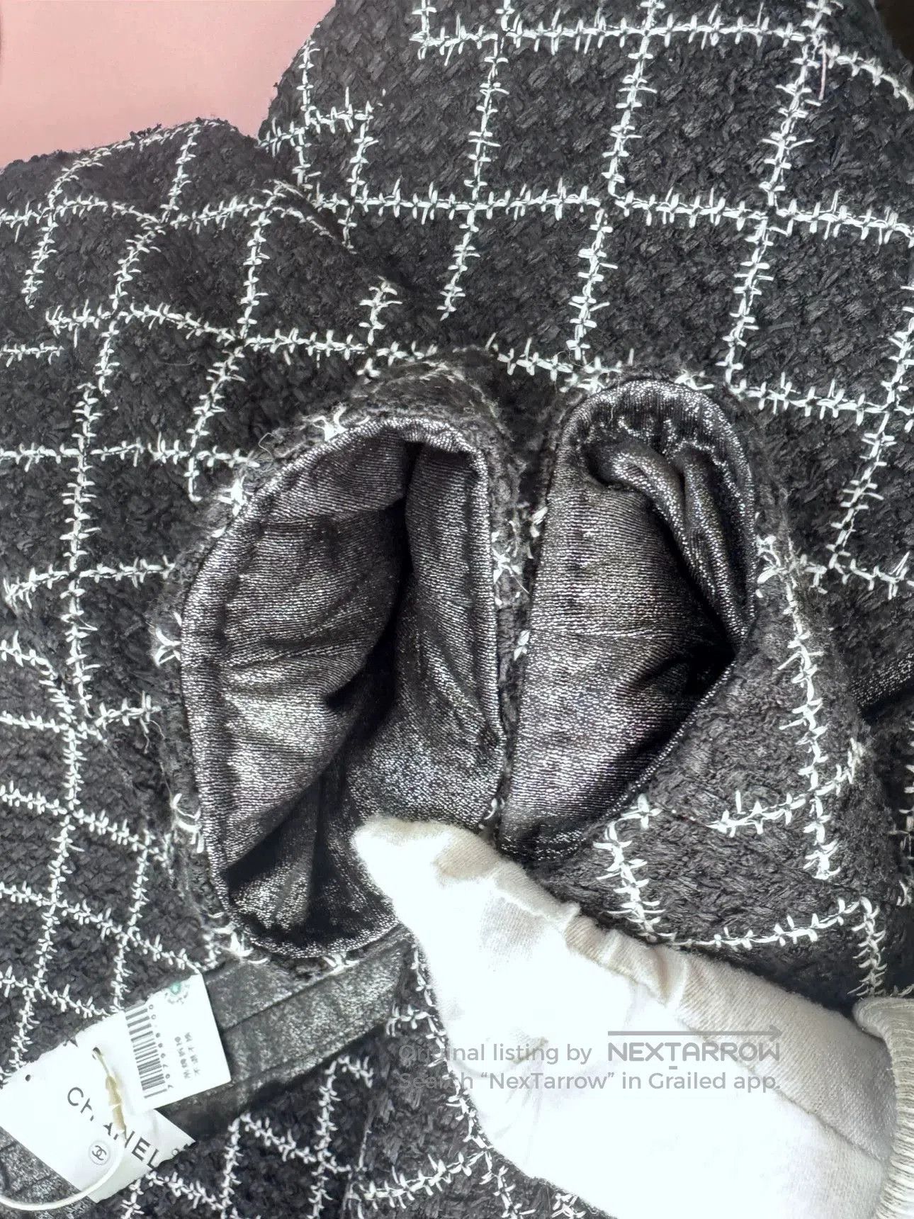 Chanel Chanel Black White Diamond Pattern Dress. Size M / US 6-8 / IT 42-44 - 5 Thumbnail