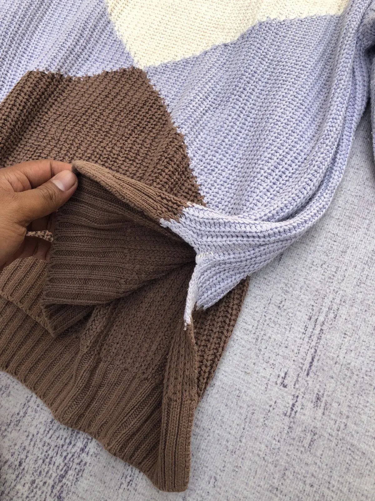 Designer × Homespun Knitwear Alicia Pageboy Stripe Pure Knit Memeri/Jumper Knitsweater Size US XL / EU 56 / 4 - 5 Thumbnail