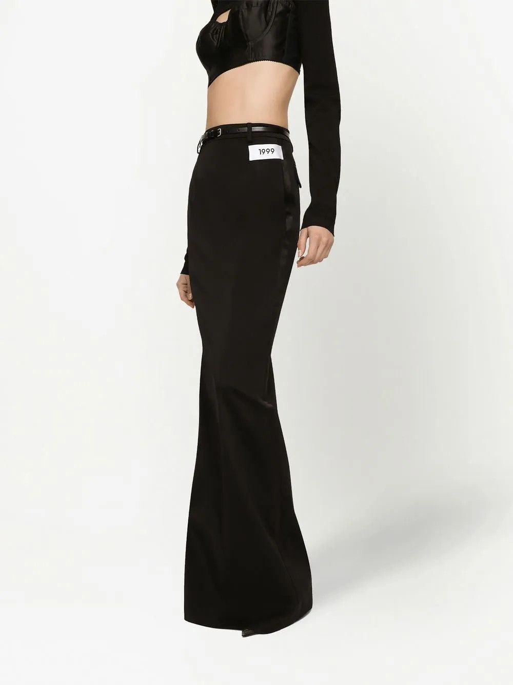 Dolce & Gabbana o1y0925 Maxi Skirt in Black Size 27" / US 4 / IT 40 - 4 Thumbnail
