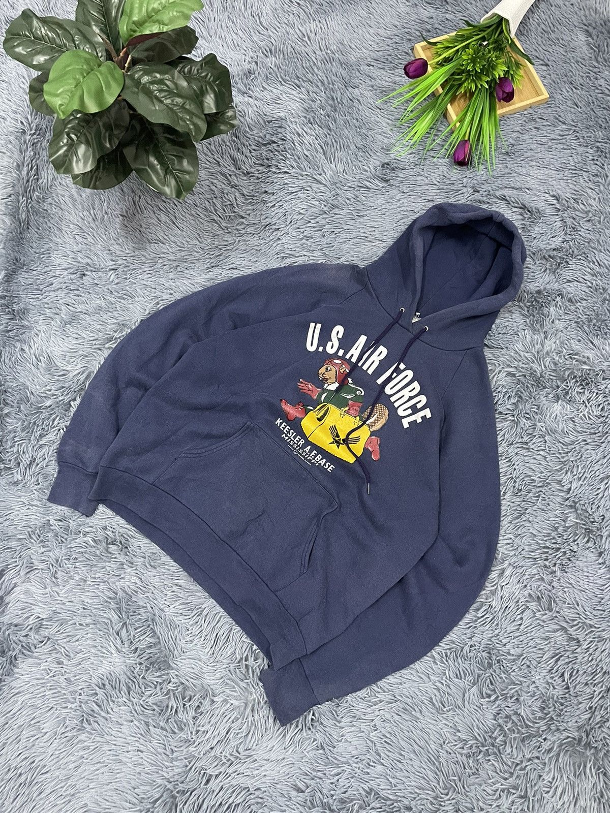 Vintage Vintage 90s US AIR FORCE Hoodie Size US L / EU 52-54 / 3 - 1 Thumbnail