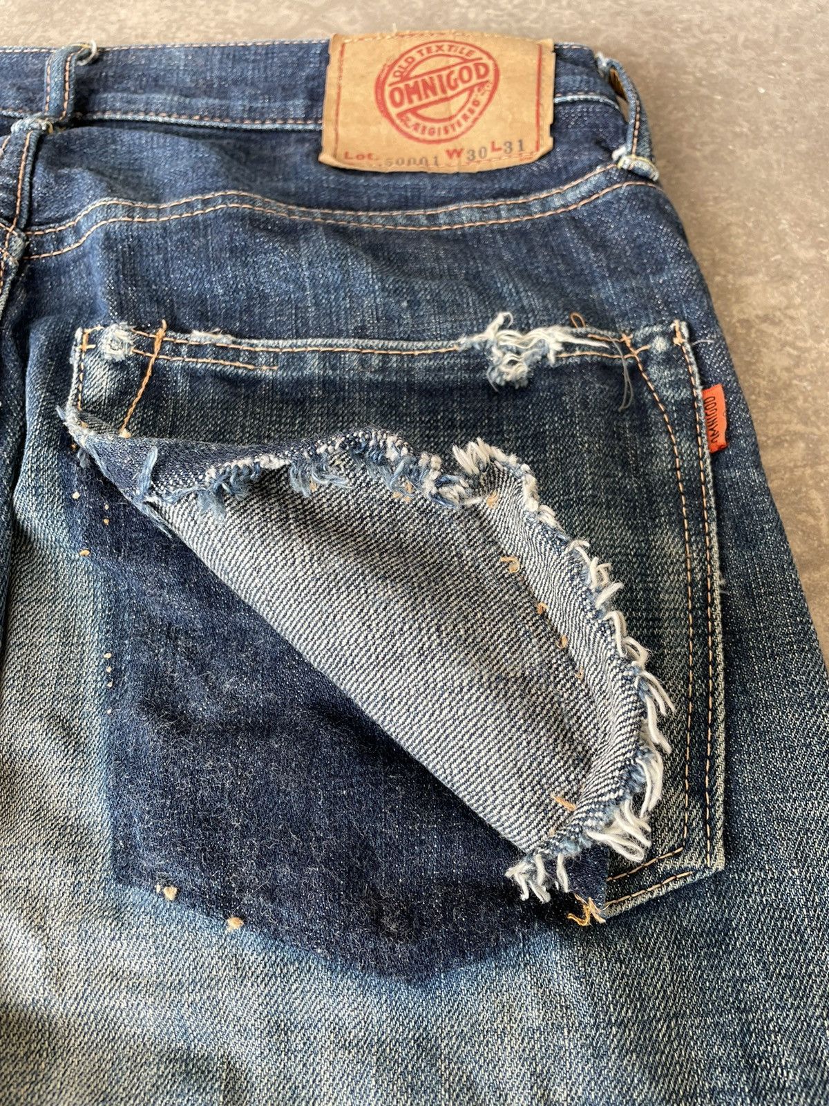 Jean Japanese Brand Distressed Redline Jeans Size US 31 - 4 Thumbnail