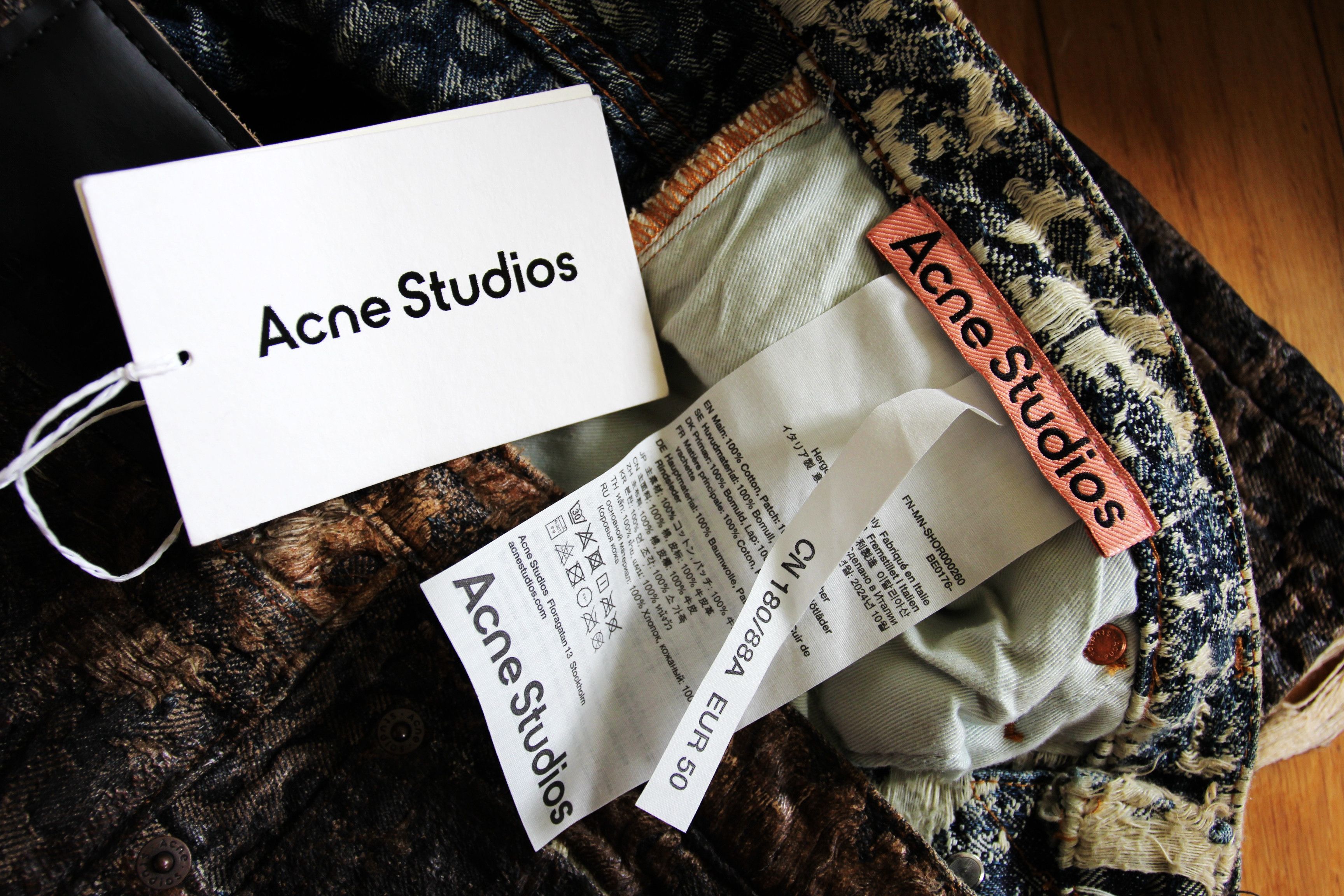 Acne Studios BNWT SS25 ACNE STUDIOS LOOSE FIT DENIM MONOGRAM SHORTS 50 Size US 34 / EU 50 - 8 Thumbnail