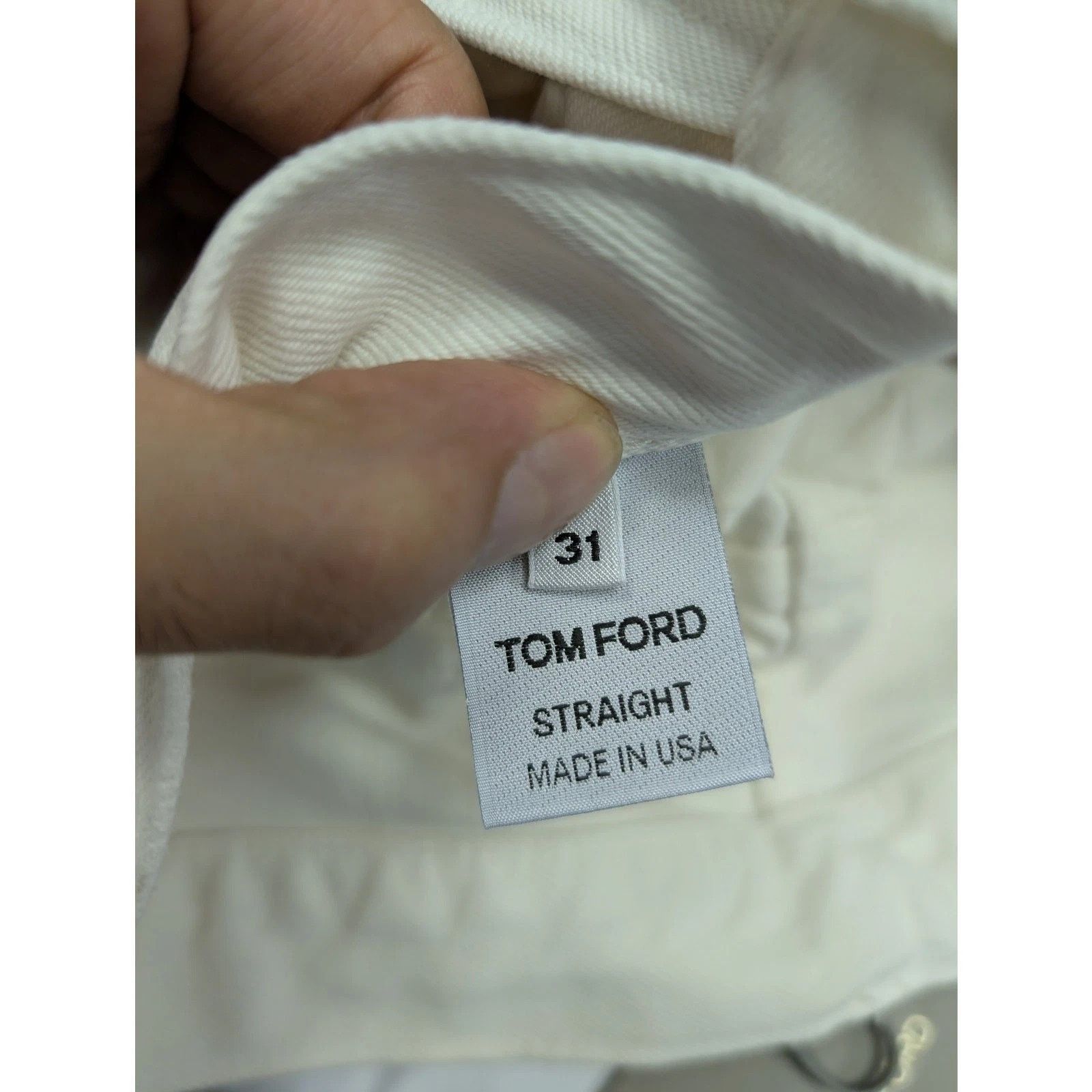 Tom Ford o1rshd1 Straight Denim Jeans in White Size US 31 - 11 Thumbnail
