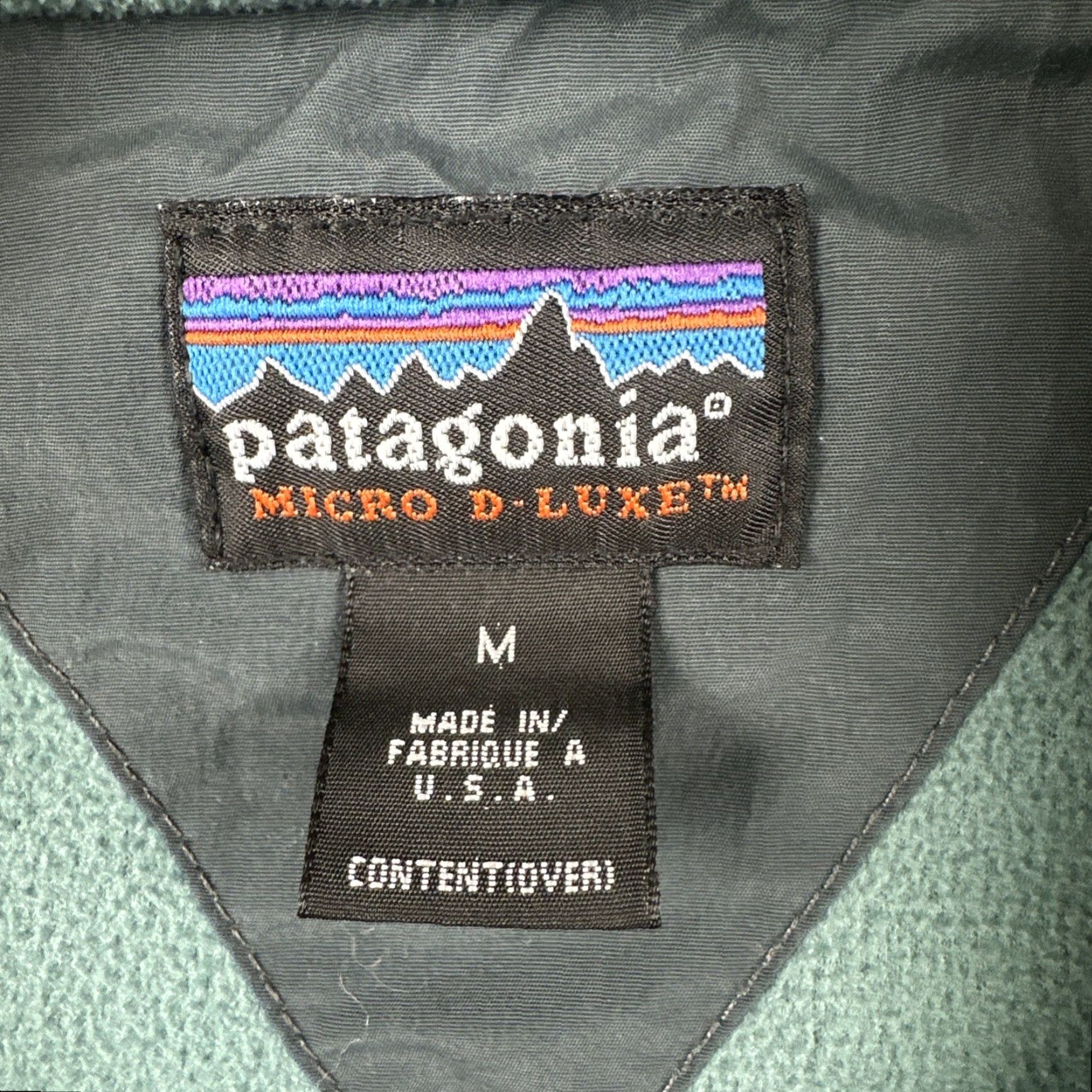 Patagonia VINTAGE Patagonia Medium Micro D-Luxe 1/4 Zip Pullover Green Fleece 90s Mens M Size US M / EU 48-50 / 2 - 6 Thumbnail