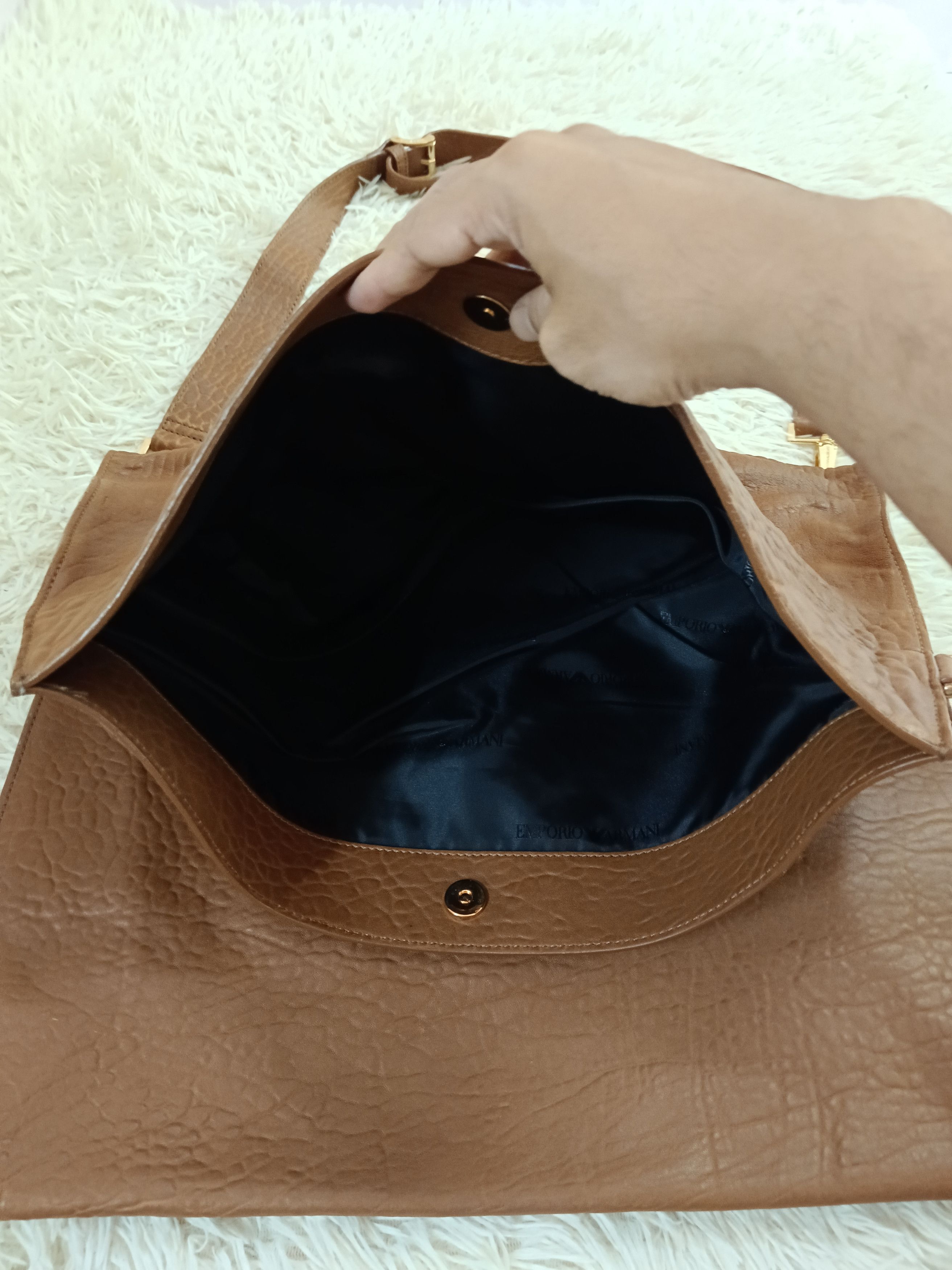 Emporio Armani EMPORIO ARMANI LEATHER MESSENGER Size ONE SIZE - 5 Thumbnail