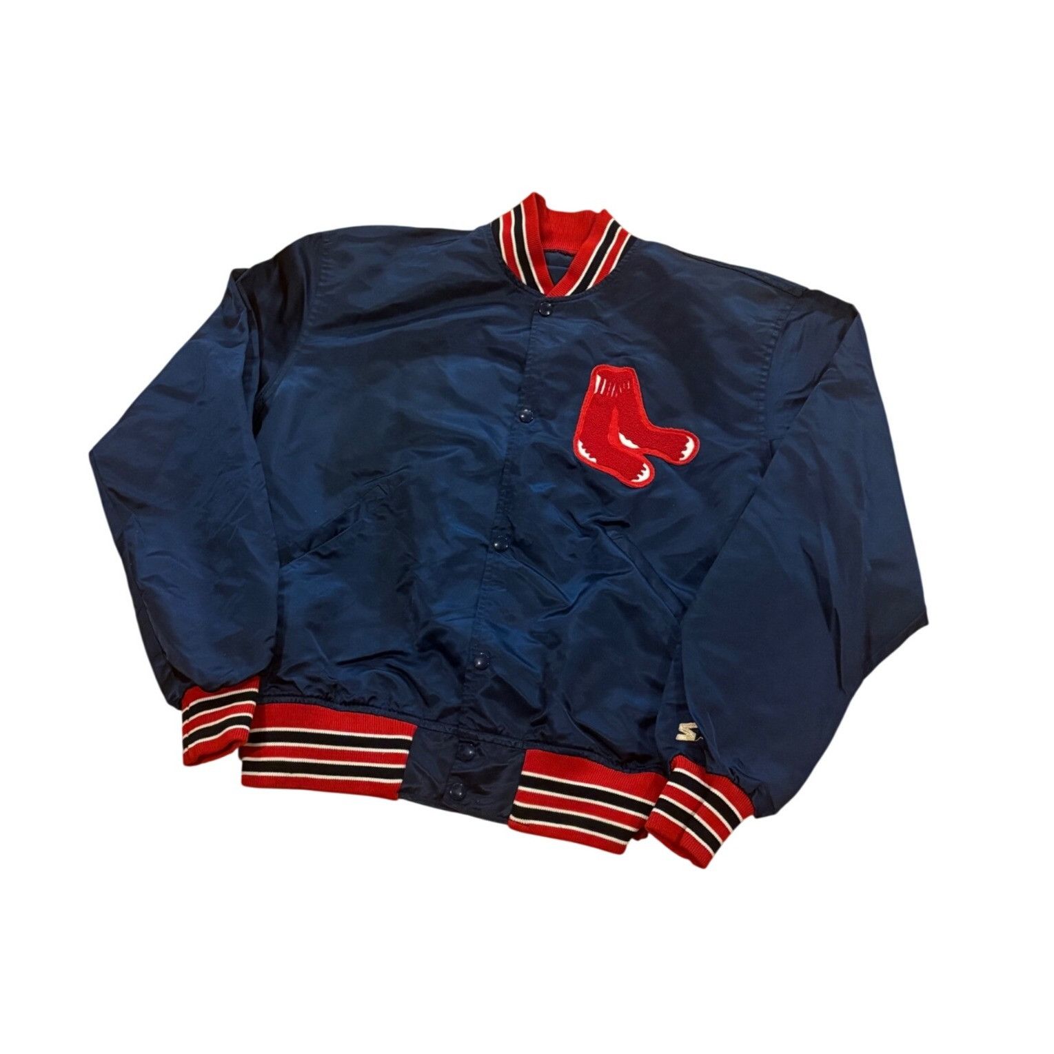 Starter Vintage Starter Boston Red Sox MLB Nylon Satin Blue Jacket M Size US XL / EU 56 / 4 - 4 Thumbnail