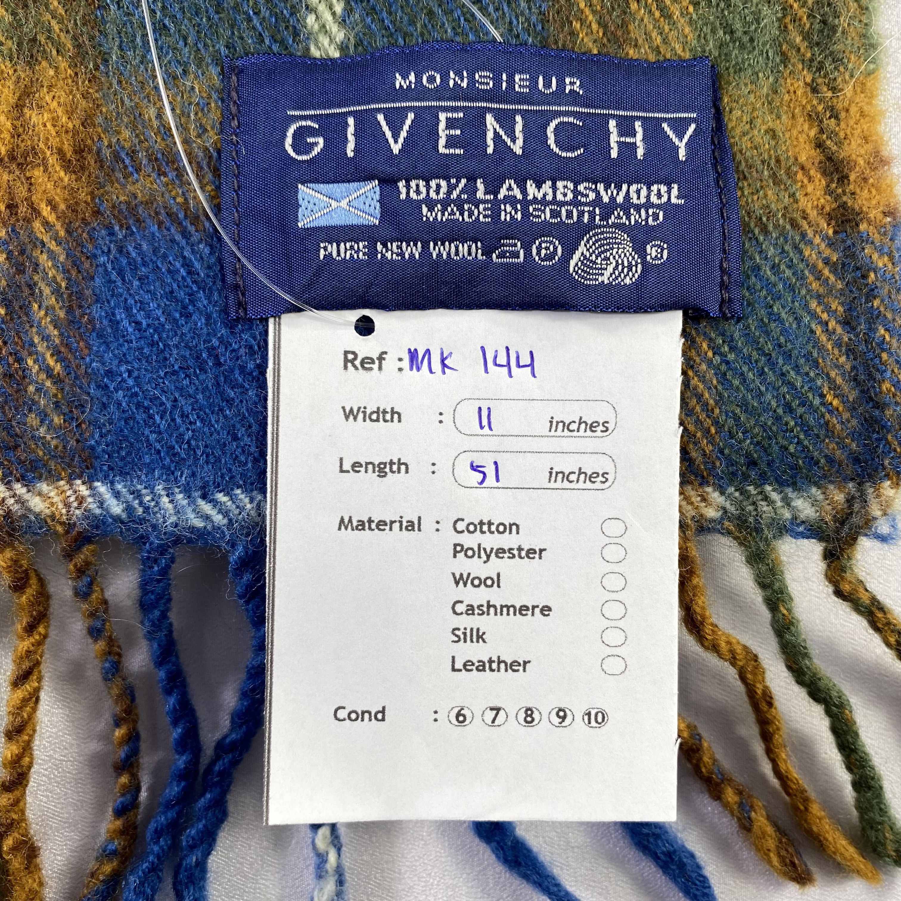 Givenchy × Vintage Givenchy Scarf Neck Wrap Wool Muffler Size ONE SIZE - 7 Thumbnail