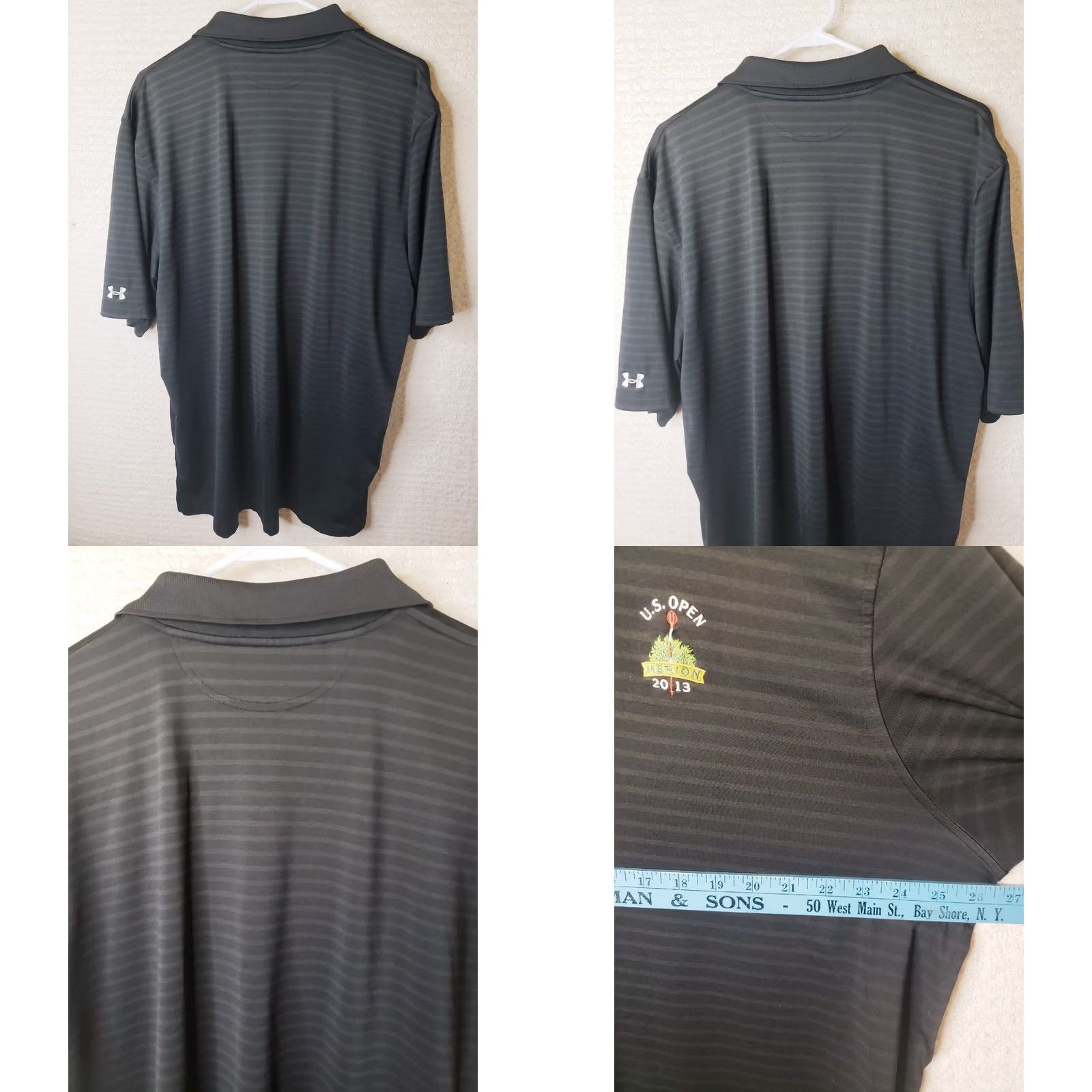 Under Armour Under Armour Shirt Men's 2XL Black Striped Loose Fit U.S. Open Merion 2013 Size US XXL / EU 58 / 5 - 8 Thumbnail