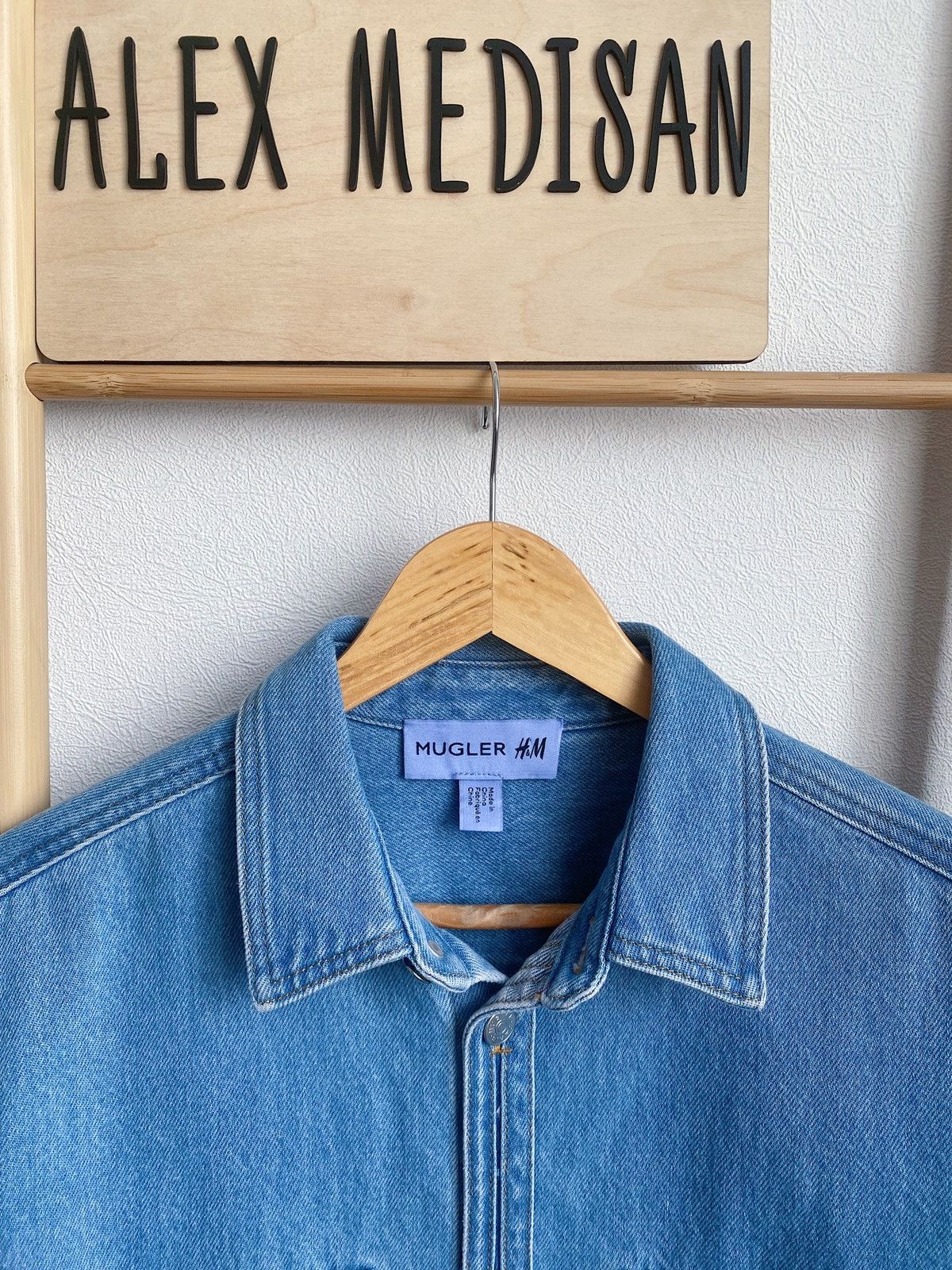 Mugler Mugler x H&M Light Denim Shirt Size M Size US M / EU 48-50 / 2 - 11 Thumbnail
