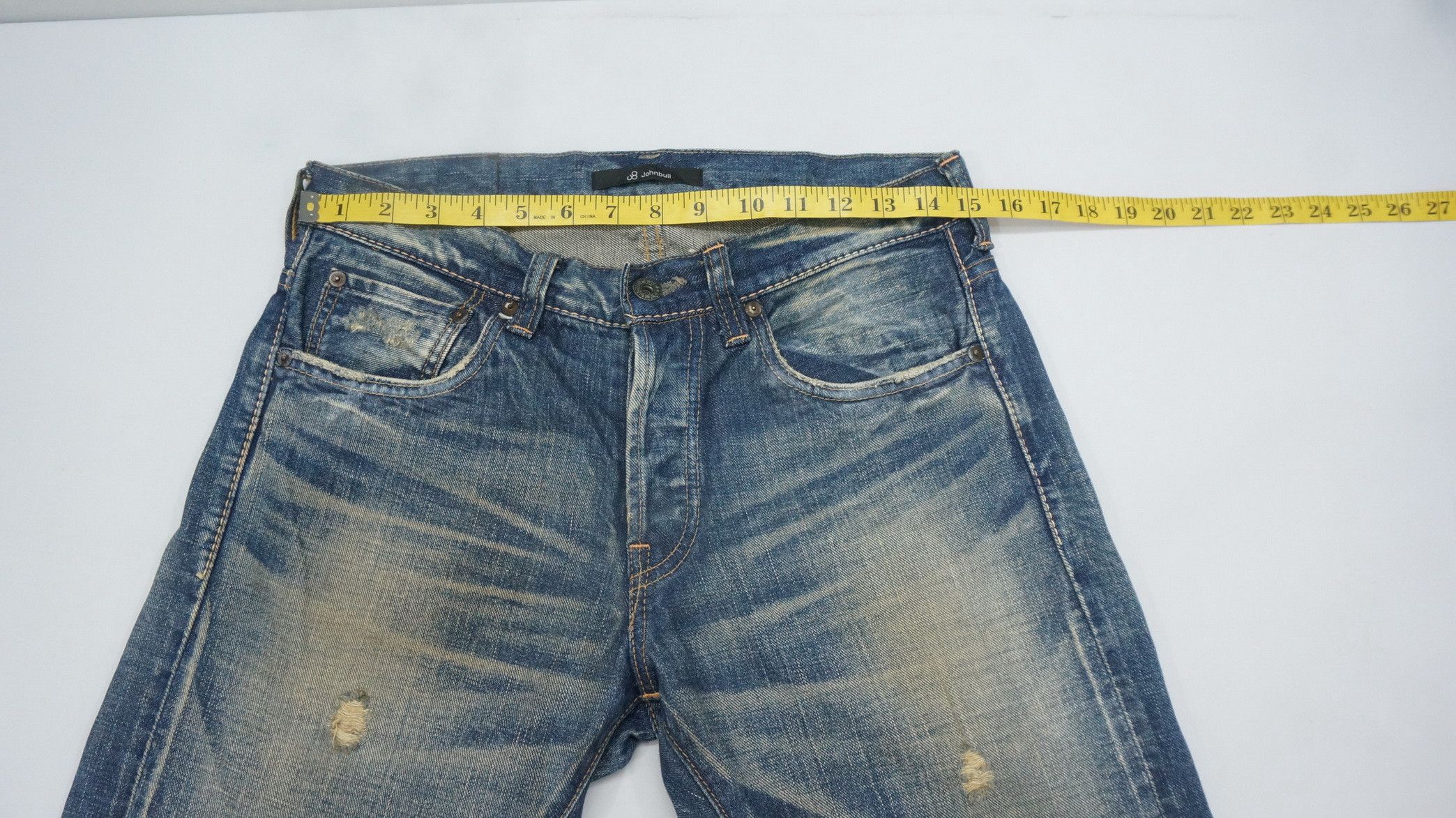 If Six Was Nine 🔴JOHN BULL🔴 Mudwash Distressed Selvedge Vintage Jeans Size US 30 / EU 46 - 9 Thumbnail