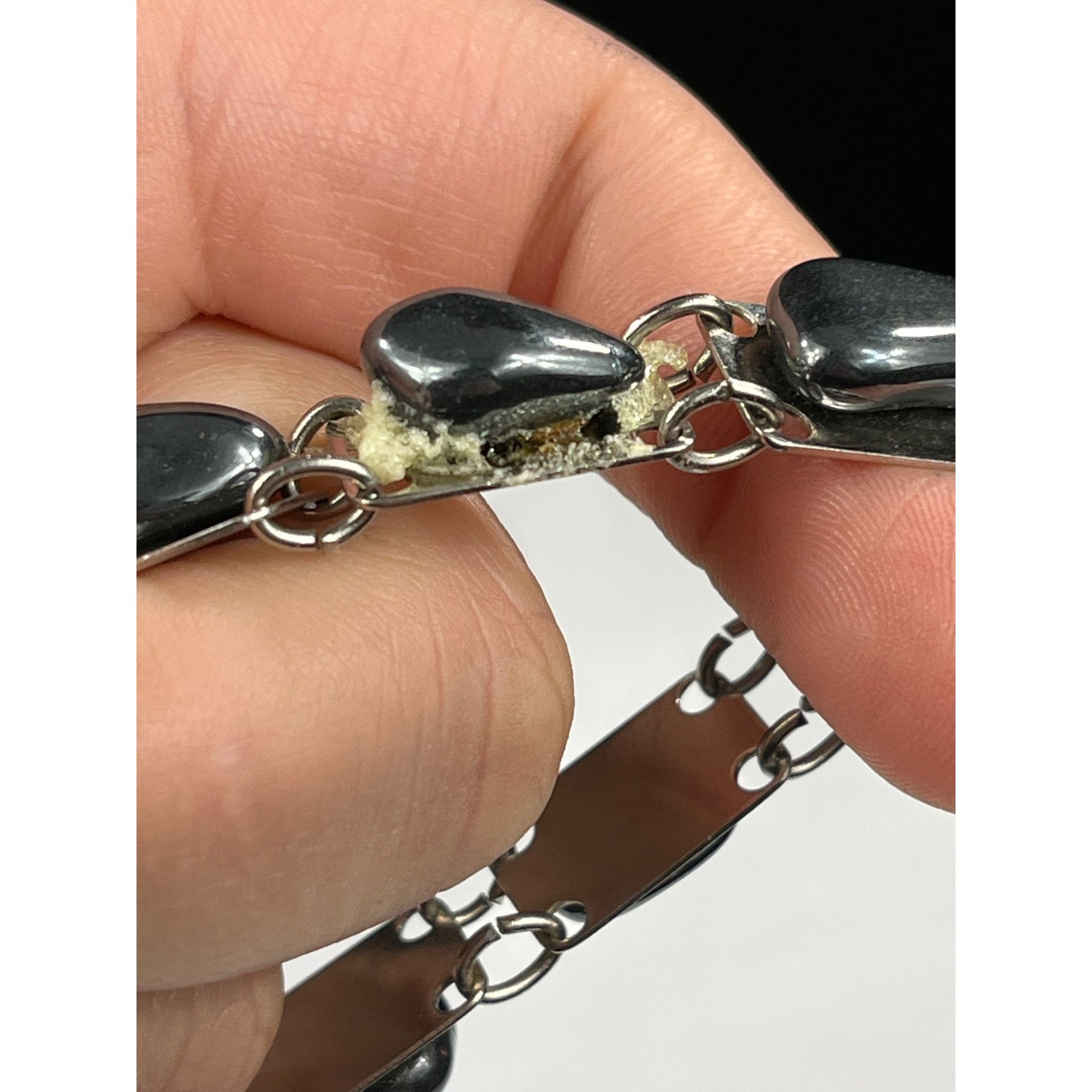 Vintage Vintage SKU 7862 Amber Pendant Necklace and Silver Bracelet Size ONE SIZE - 7 Thumbnail