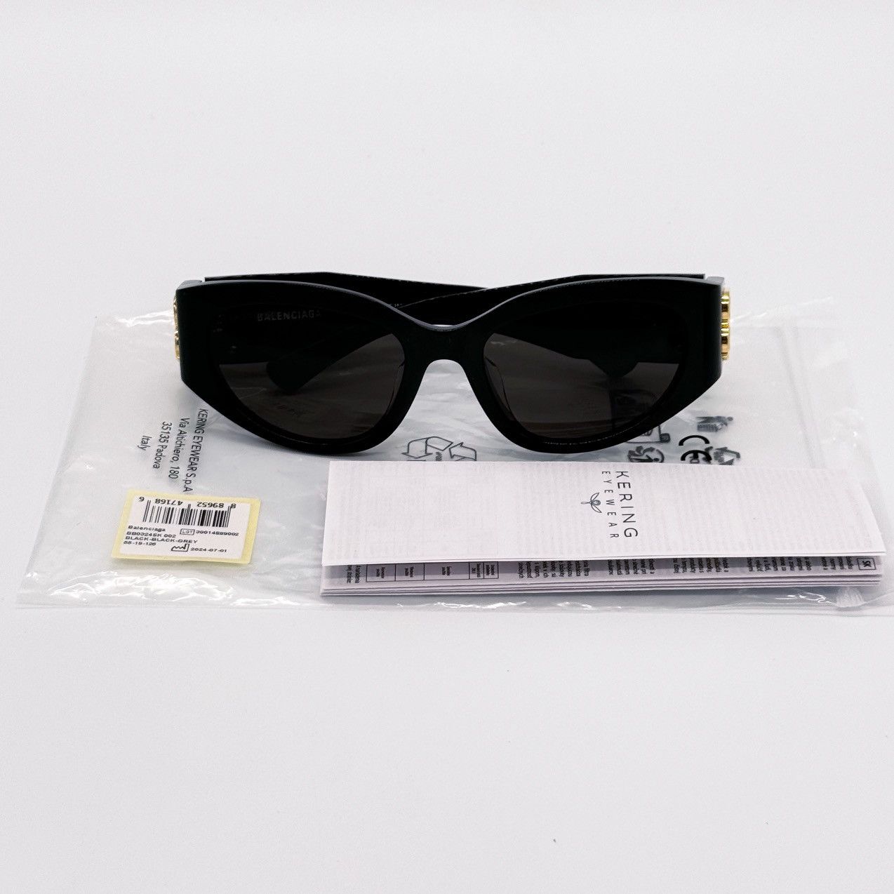 Balenciaga NEW BALENCIAGA OVERSIZED SUNGLASSES BALENCIAGA BB0324SK 002 Size ONE SIZE - 11 Thumbnail